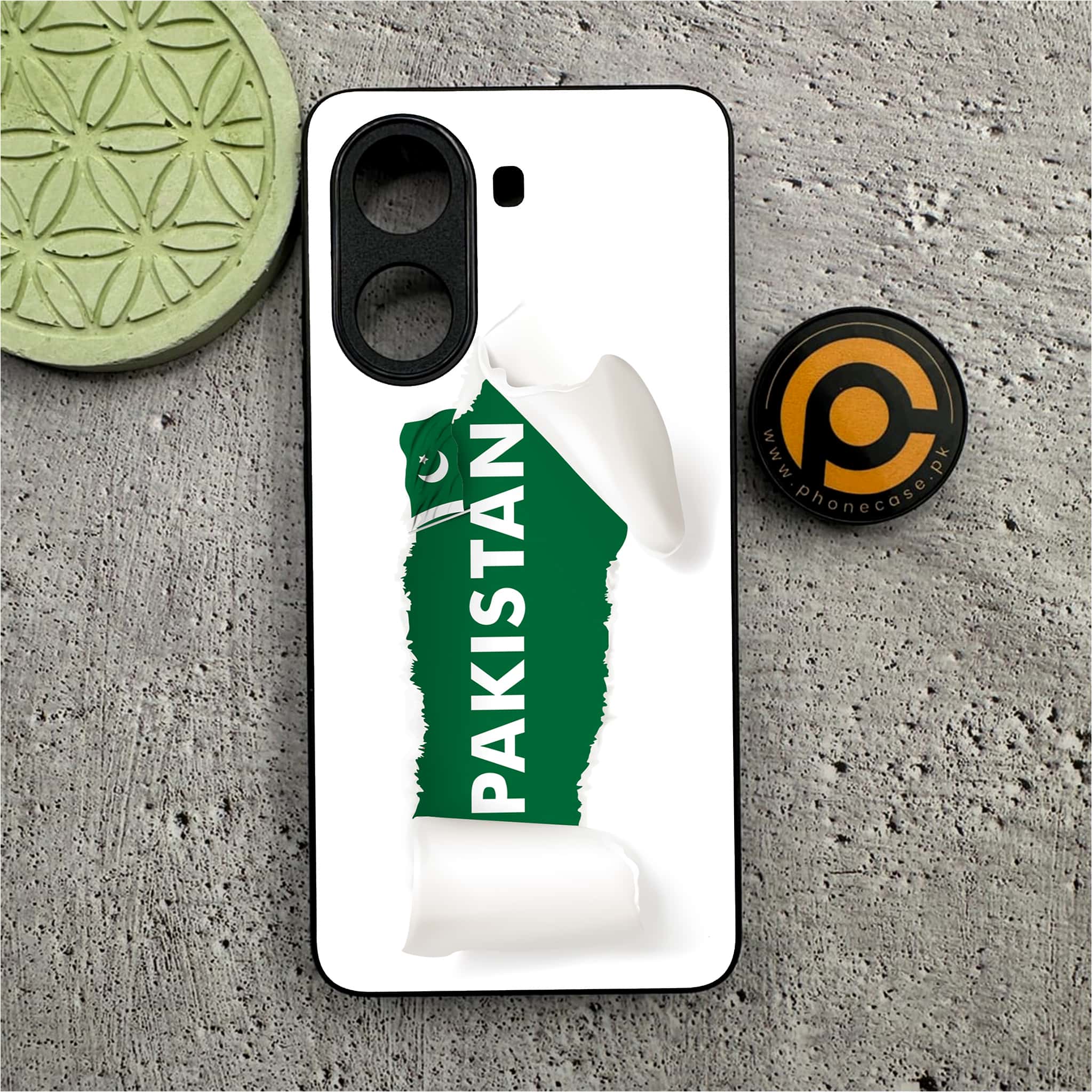 Xiaomi Redmi Turbo 4 - Pakistani Flag Series - Premium Metal Printed soft Bumper shock Proof Case
