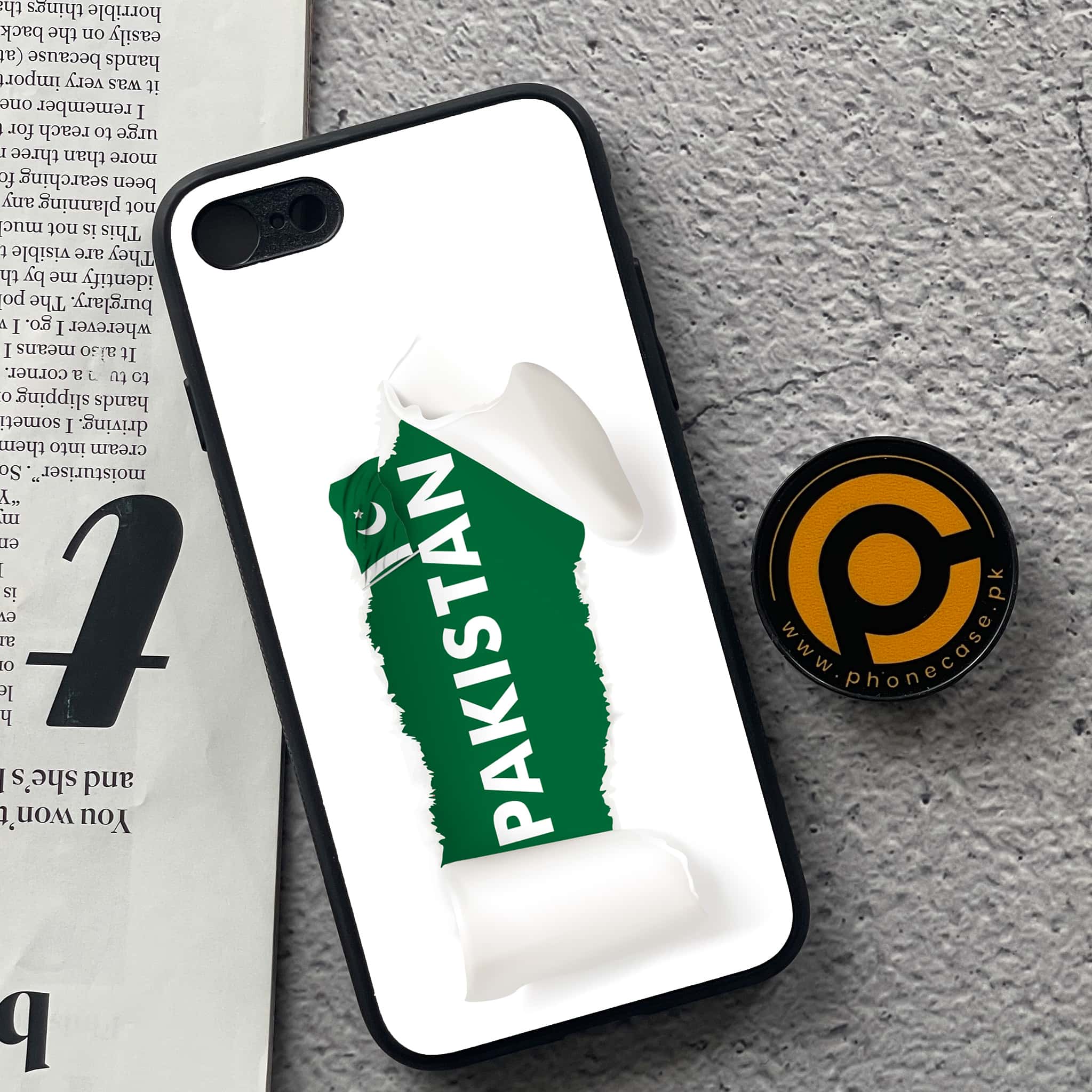 iPhone 7 / 8 - Pakistani Flag Series - Premium Printed Glass soft Bumper shock Proof Case