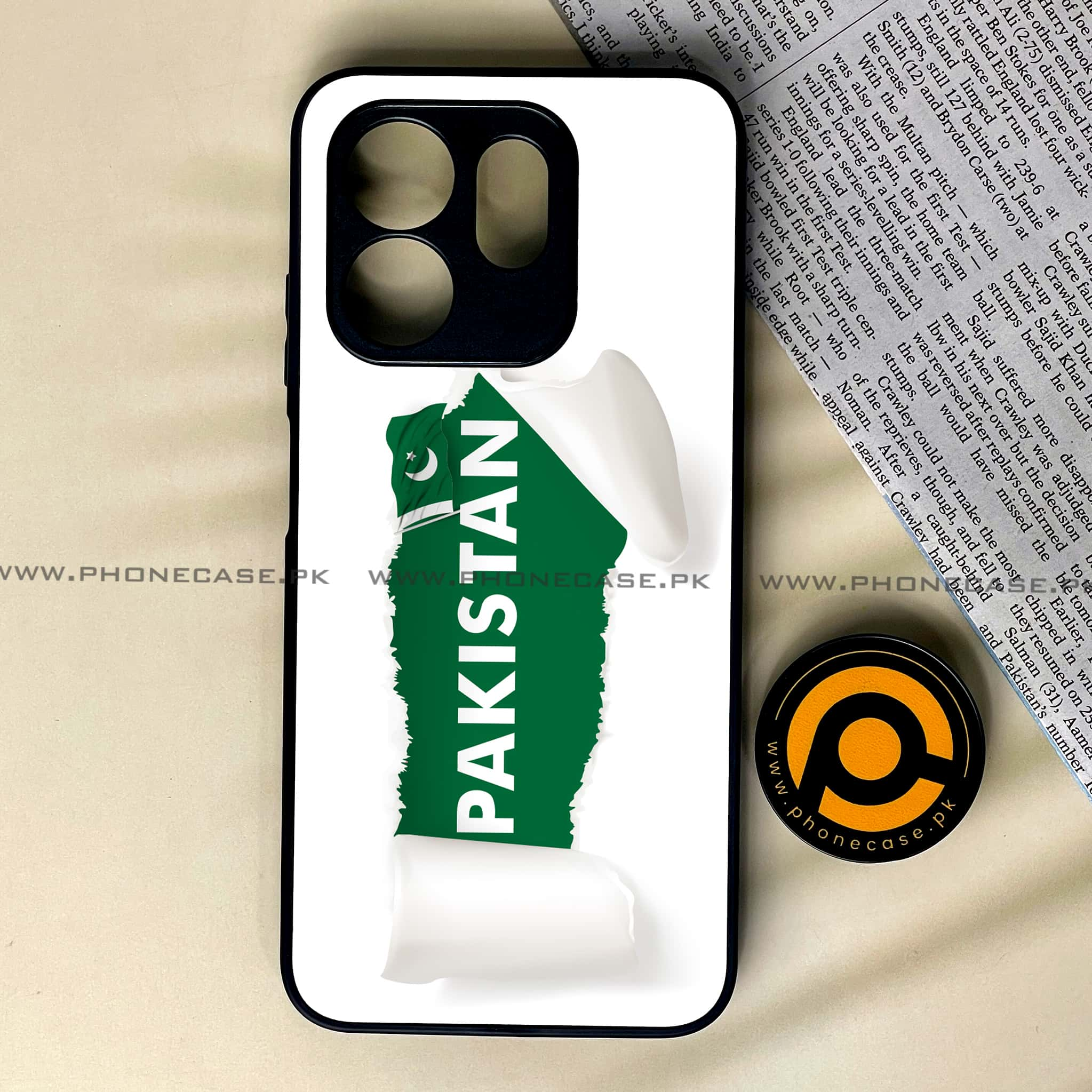 Infinix Hot 50i - Pakistani Flag Series - Premium Printed Glass soft Bumper shock Proof Case