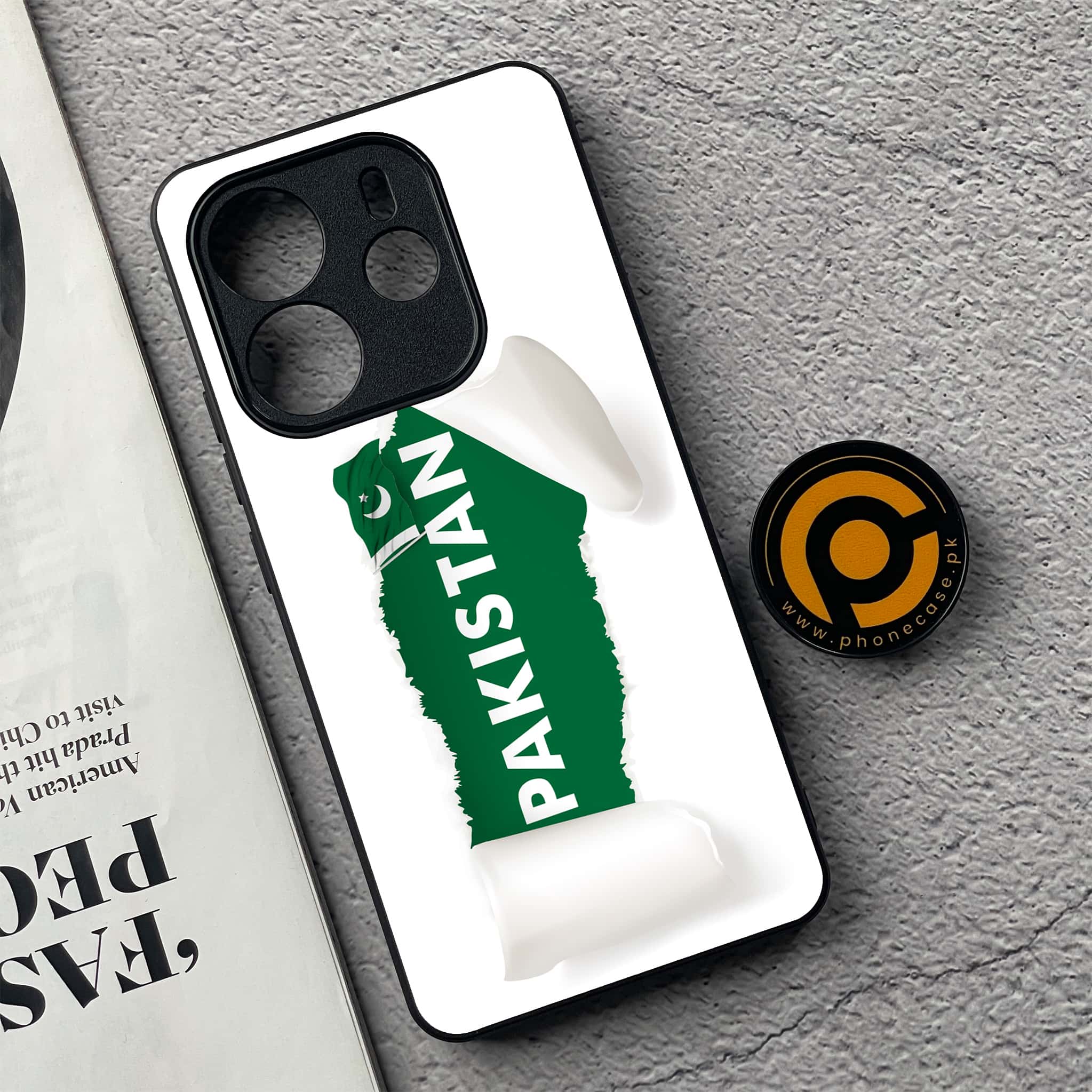 Xiaomi Redmi Note 14 - Pakistani Flag Series - Premium Printed Glass soft Bumper shock Proof Case