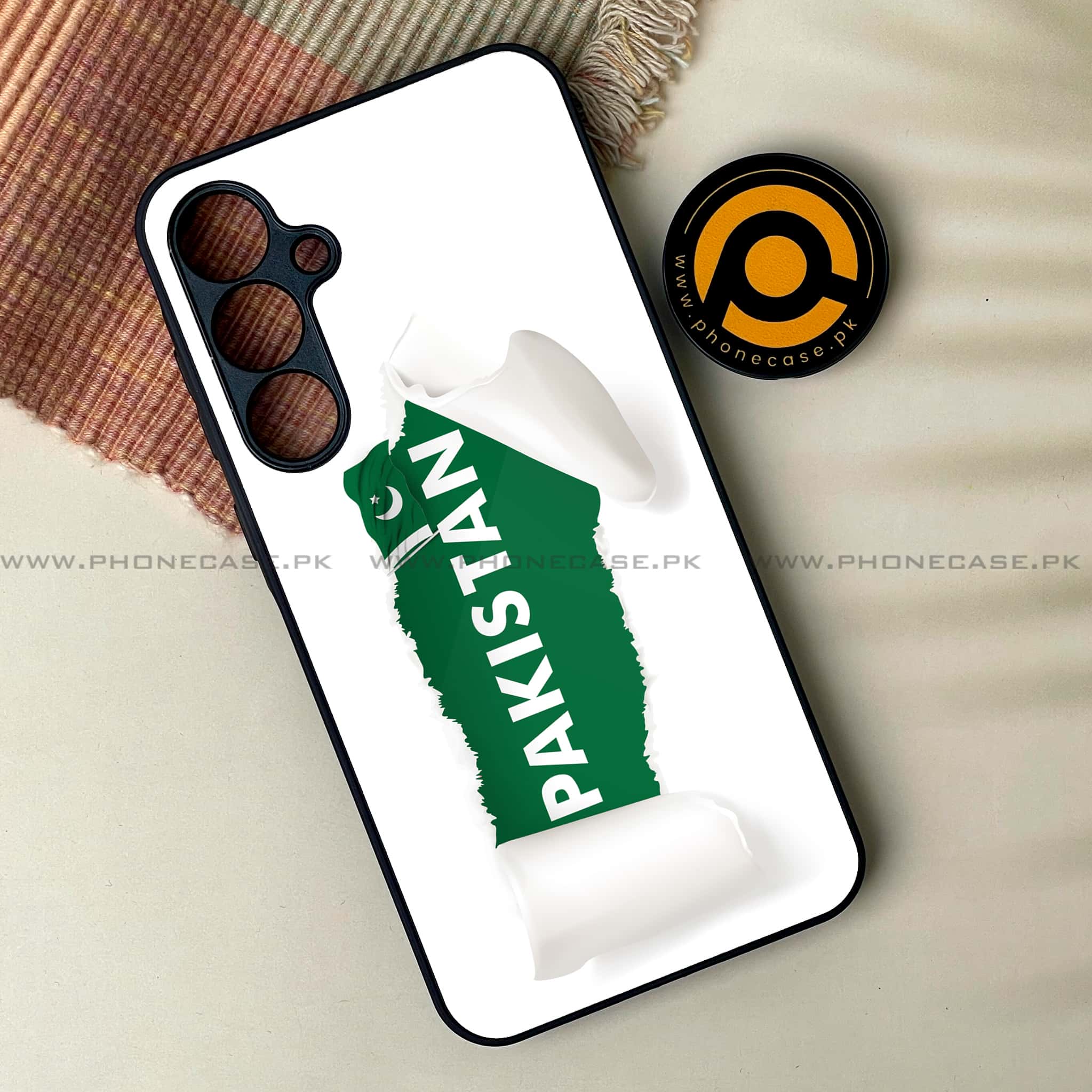 Samsung Galaxy A15 - Pakistani Flag Series - Premium Metal Printed soft Bumper shock Proof Case