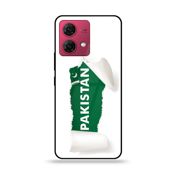Motorola Moto G84 - Pakistani Flag Design 3 - Premium Printed Glass soft Bumper shock Proof Case CS-17809
