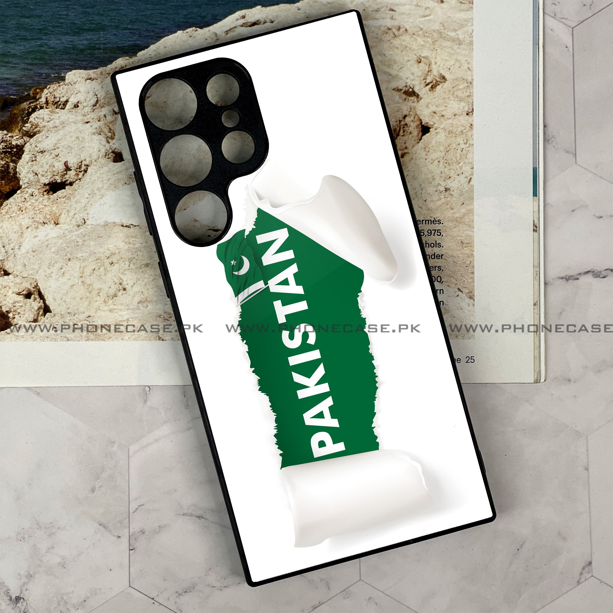 Galaxy S21 Ultra - Pakistani Flag Series - Premium Metal Printed soft Bumper shock Proof Case