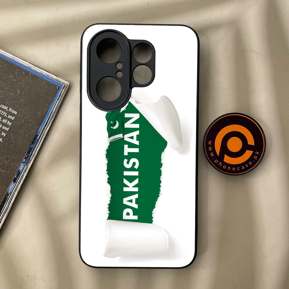 Vivo X200 FE - Pakistani Flag Series - Premium Metal Printed soft Bumper Shock Proof Case
