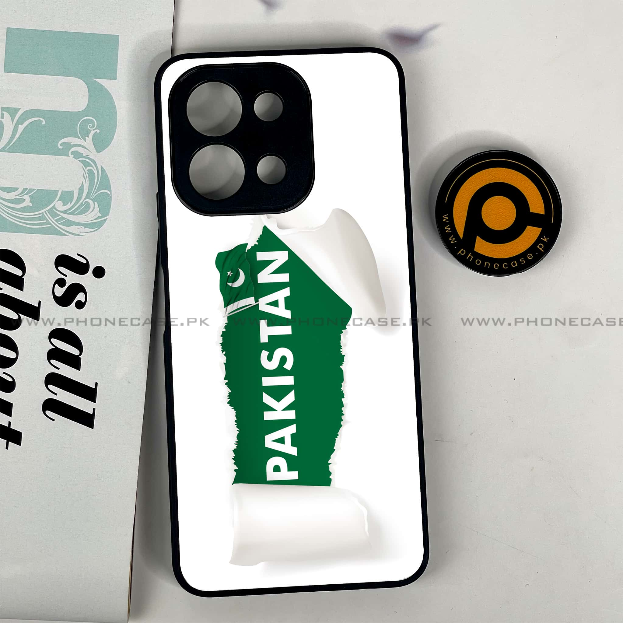 Vivo Y28 - Pakistani Flag Series - Premium Printed Glass soft Bumper shock Proof Case