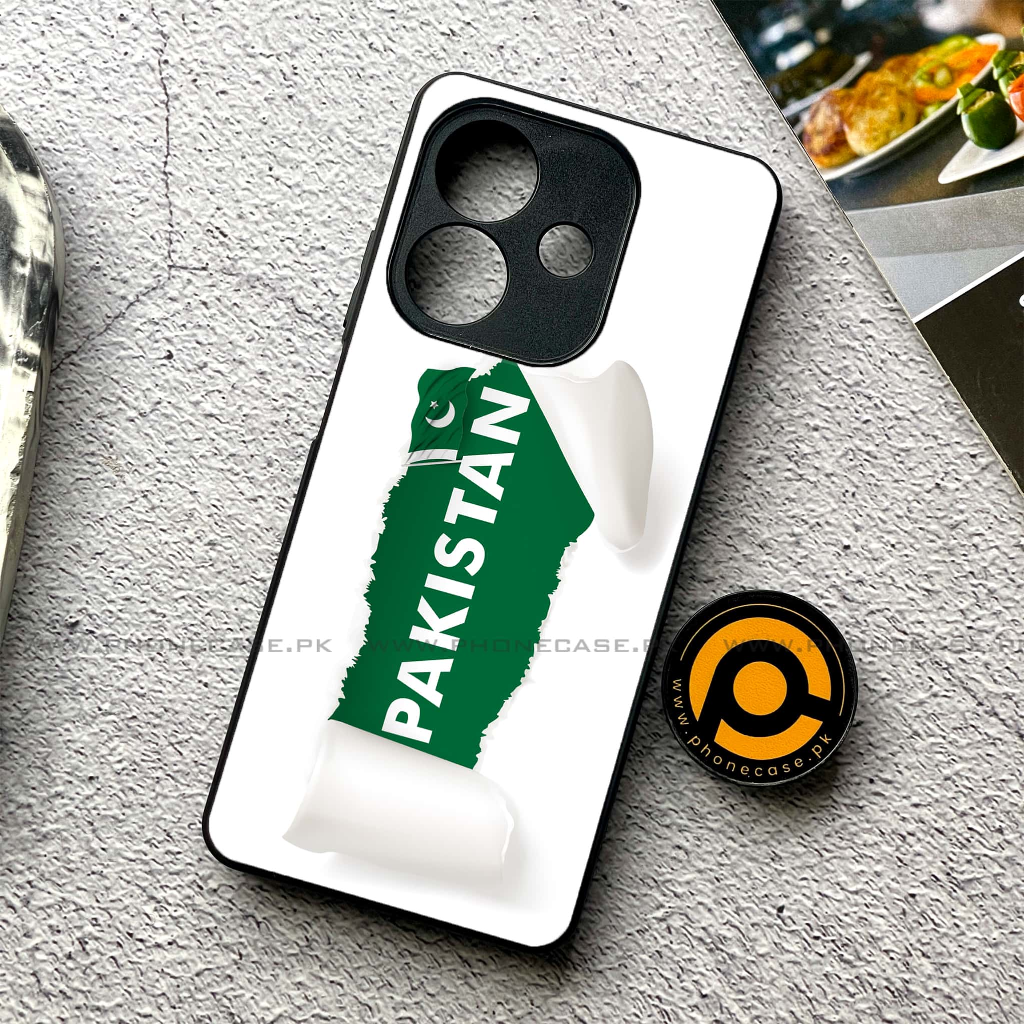 Oppo A5i - Pakistani Flag Series - Premium Metal Printed soft Bumper shock Proof Case