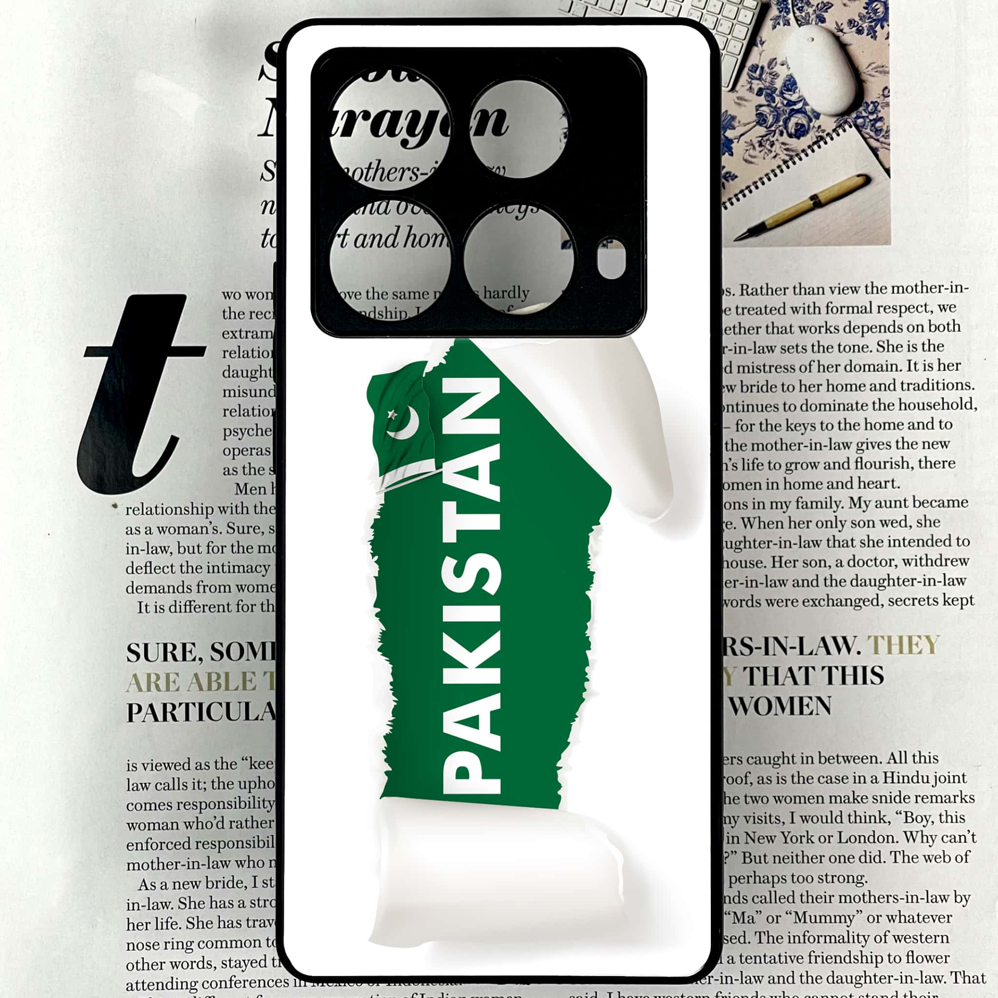 Infinix Note 40 4G - Pakistani Flag Series - Premium Printed Glass soft Bumper shock Proof Case