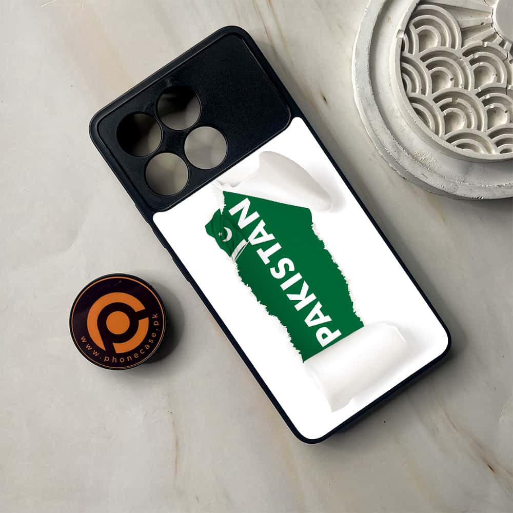 Xiaomi Poco F6 Pro - Pakistani Flag Series - Premium Metal Printed soft Bumper shock Proof Case
