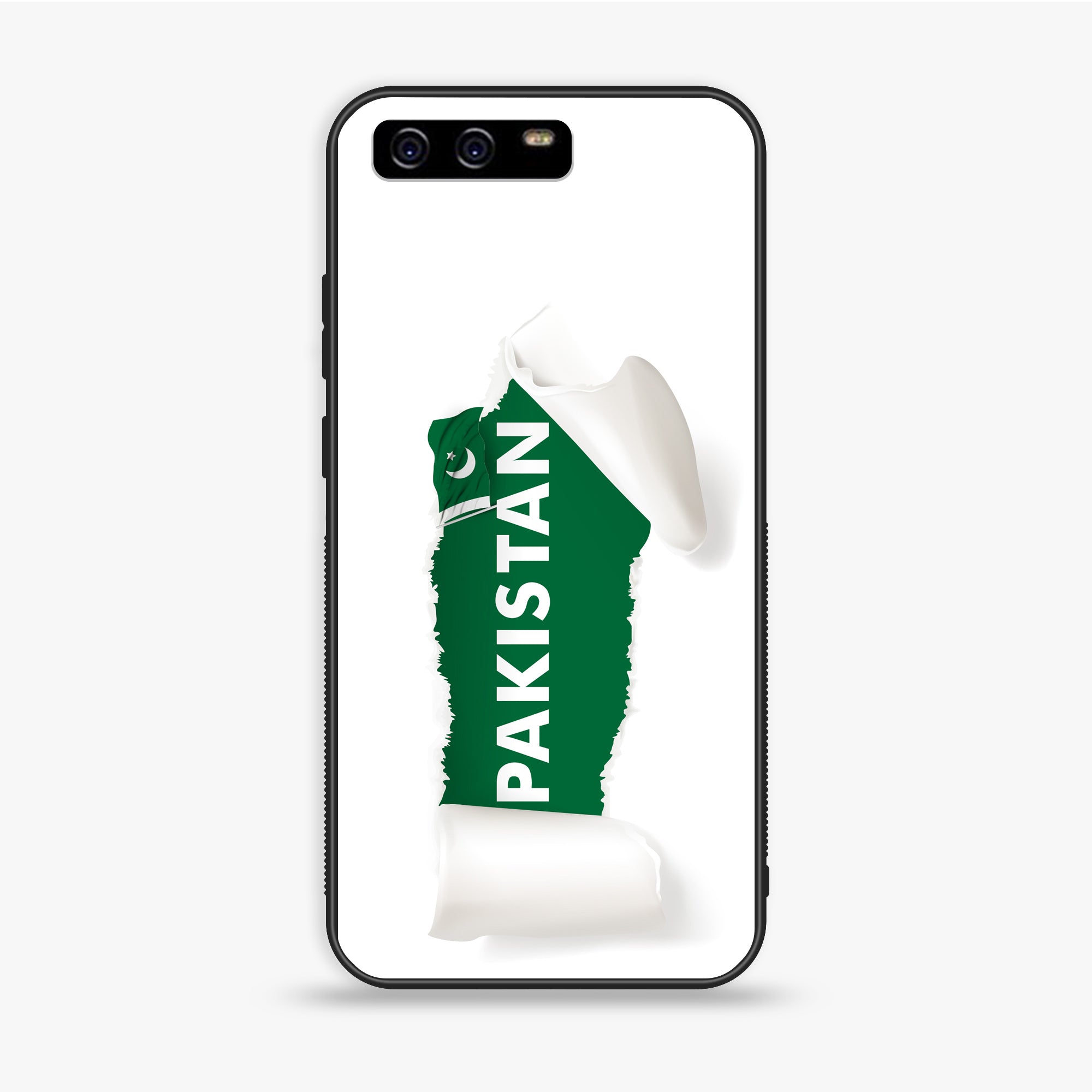 Huawei P10 Plus - Pakistani Flag Series - Premium Printed Glass Soft Bumper Shock Proof Case