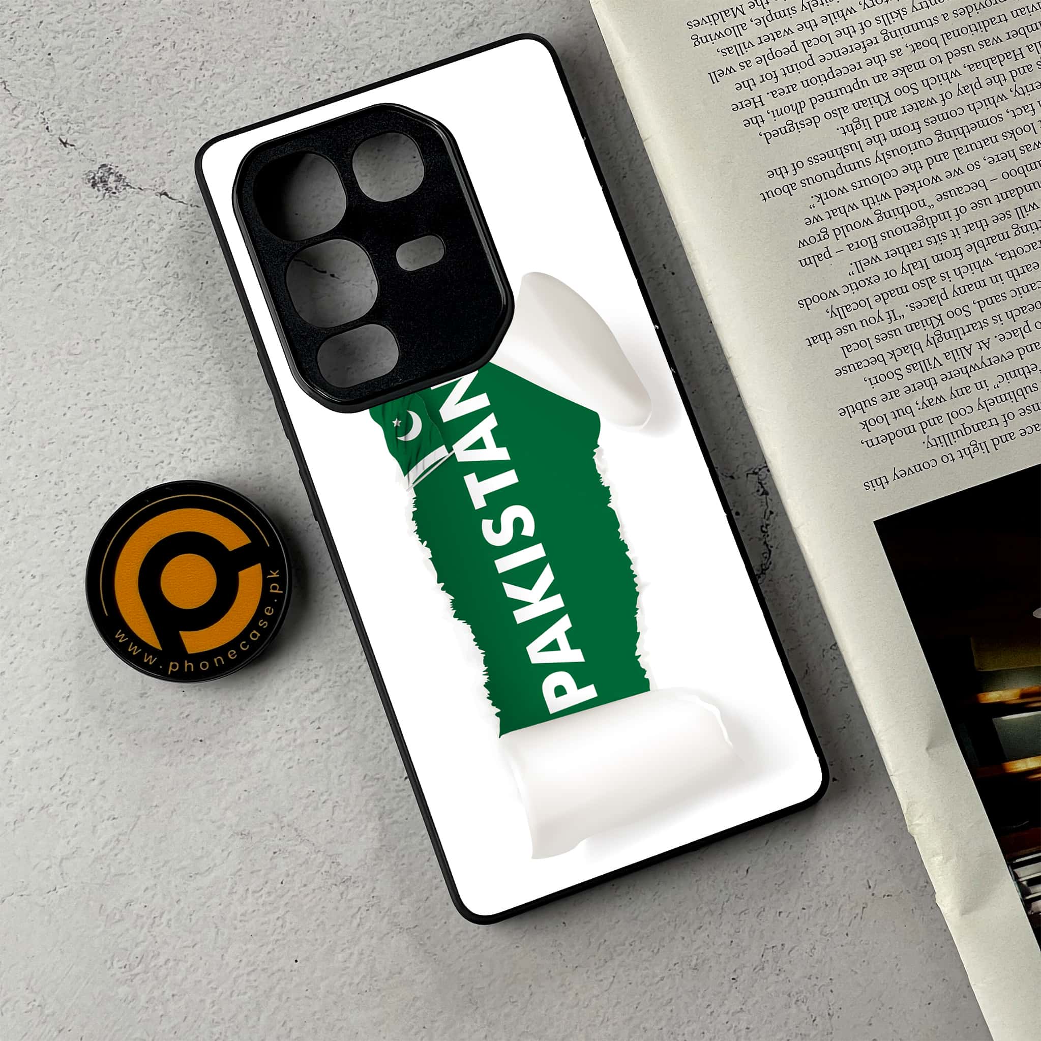 Infinix Note 50 - Pakistani Flag Series - Premium Metal Printed Soft Bumper Shockproof Case