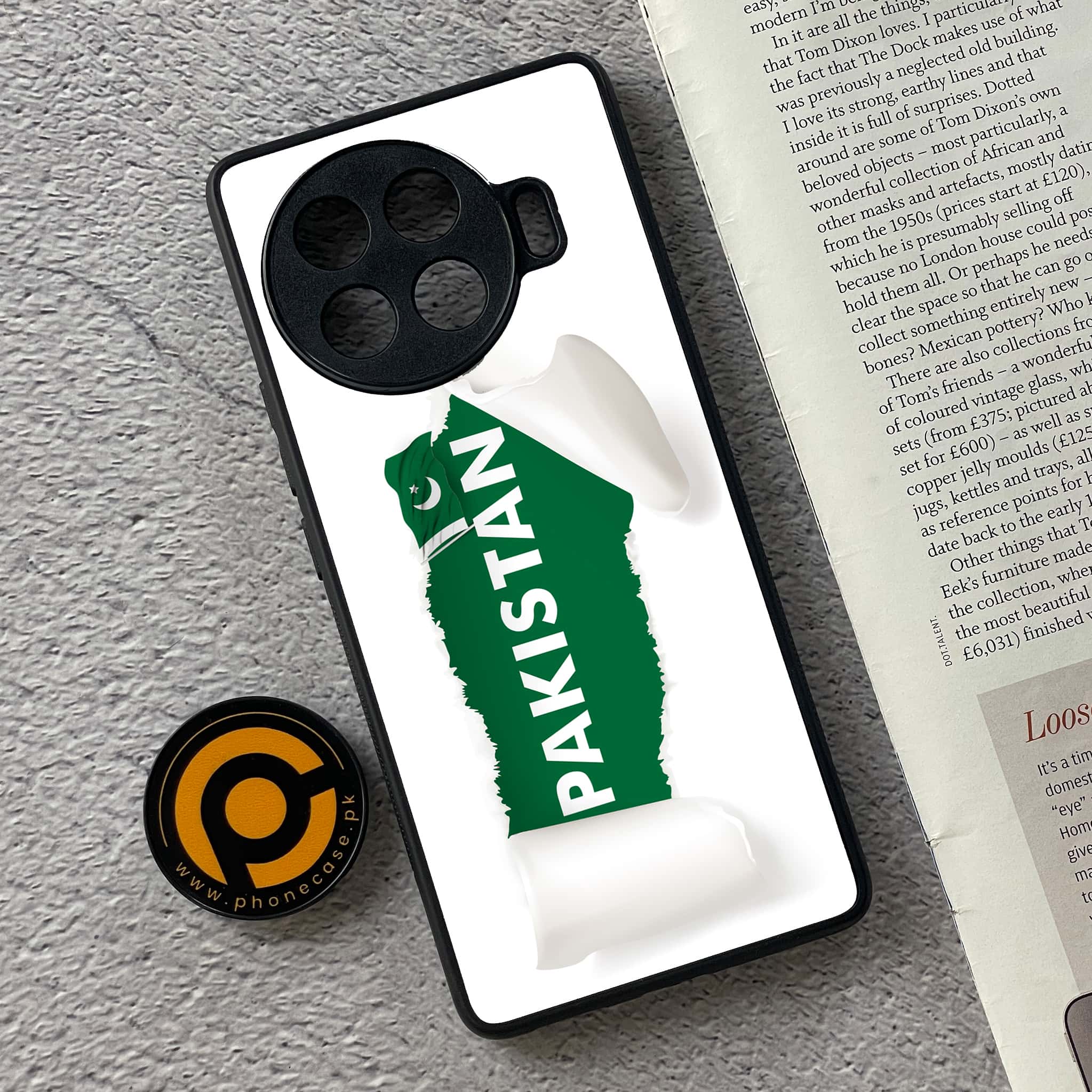 Tecno Spark 20 pro plus - Pakistani Flag Series - Premium Printed Glass soft Bumper shock Proof Case