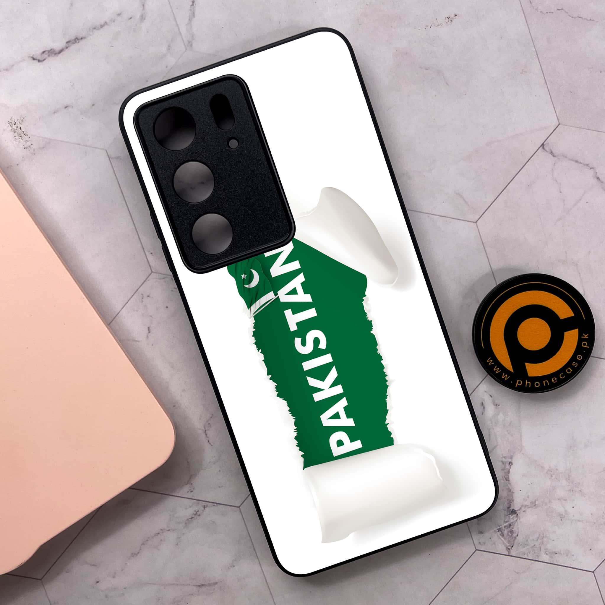 Realme C75x 4G - Pakistani Flag Series - Premium Metal Printed soft Bumper shock Proof Case