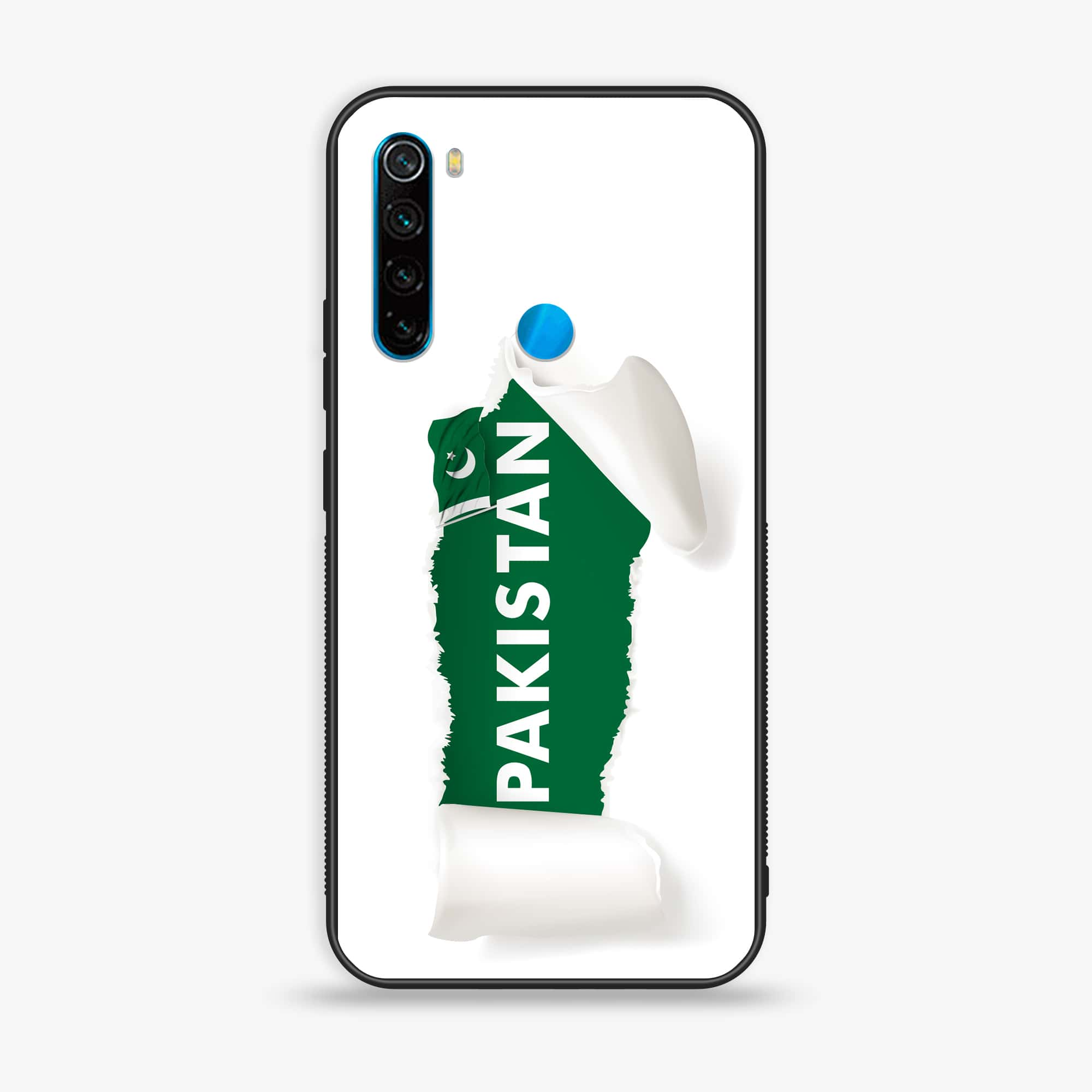 Redmi Note 8 - Pakistani Flag Series - Premium Printed Glass soft Bumper shock Proof Case