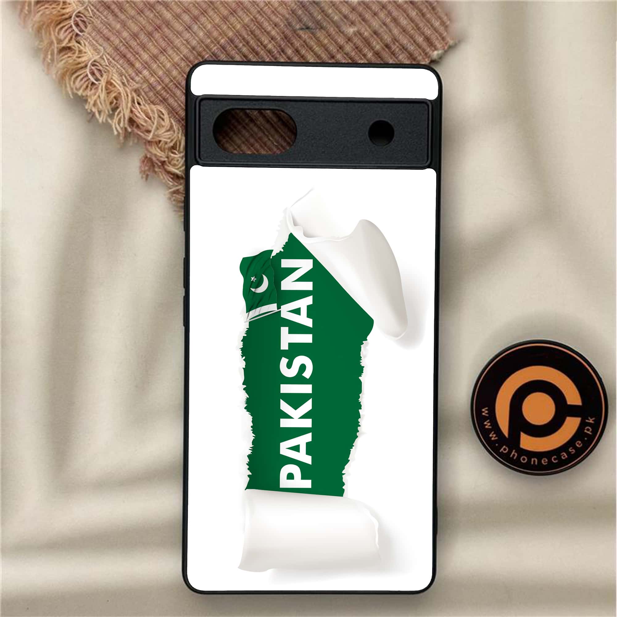 Google Pixel 6A - Pakistani Flag Series - Premium Metal Printed soft Bumper Shock Proof Case