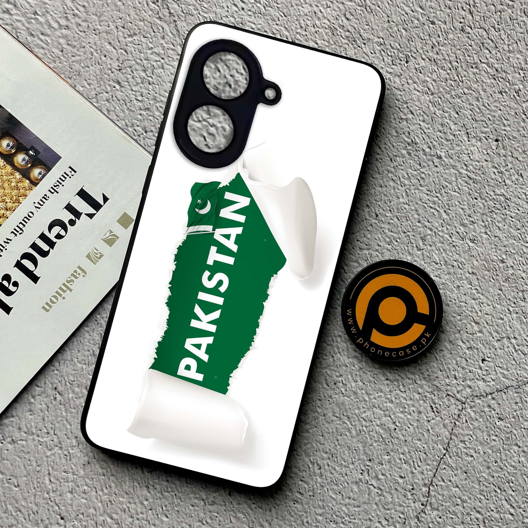 Xiaomi Redmi A5 - Pakistani Flag Series - Premium Metal Printed soft Bumper shock Proof Case