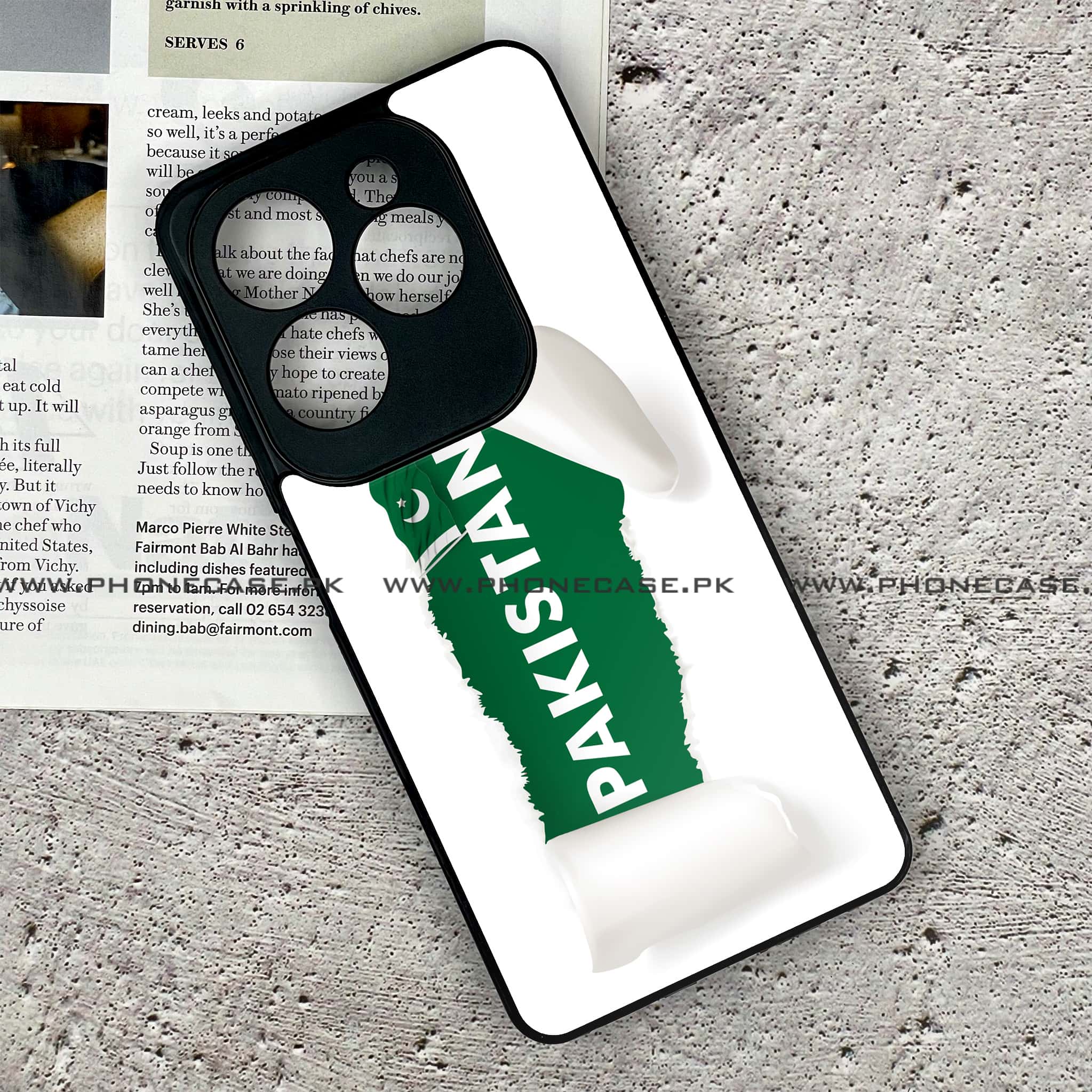 Infinix Hot 40 - Pakistani Flag Series - Premium Metal Printed soft Bumper shock Proof Case