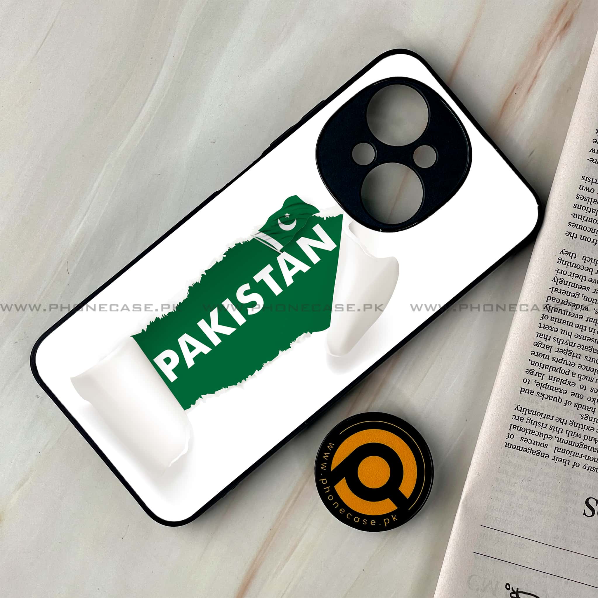 Tecno Spark Go 1 - Pakistani Flag Series - Premium Printed Glass soft Bumper shock Proof Case