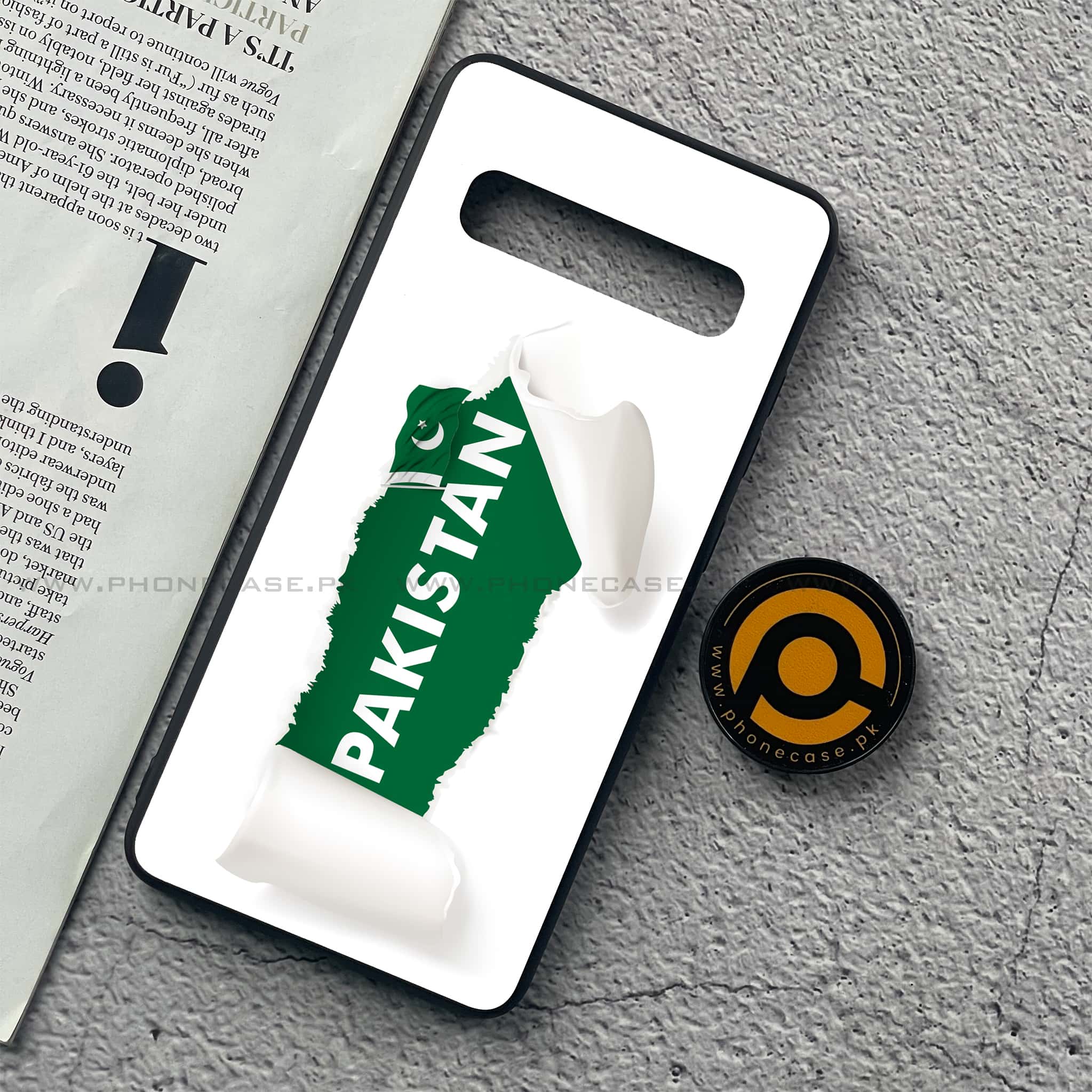 Samsung Galaxy S10 5G - Pakistani Flag Series - Premium Printed Glass soft Bumper shock Proof Case