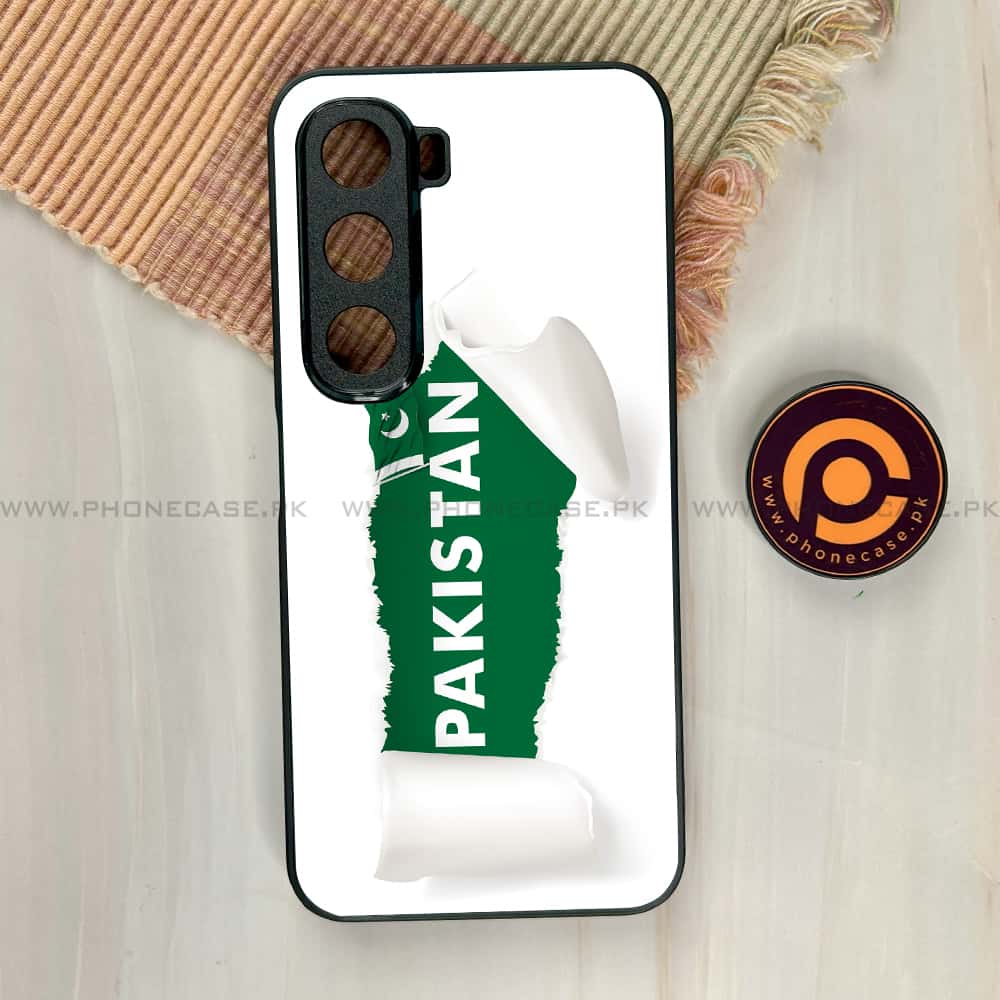 Infinix Hot 60i - Pakistani Flag Series - Premium Metal Printed soft Bumper shock Proof Case