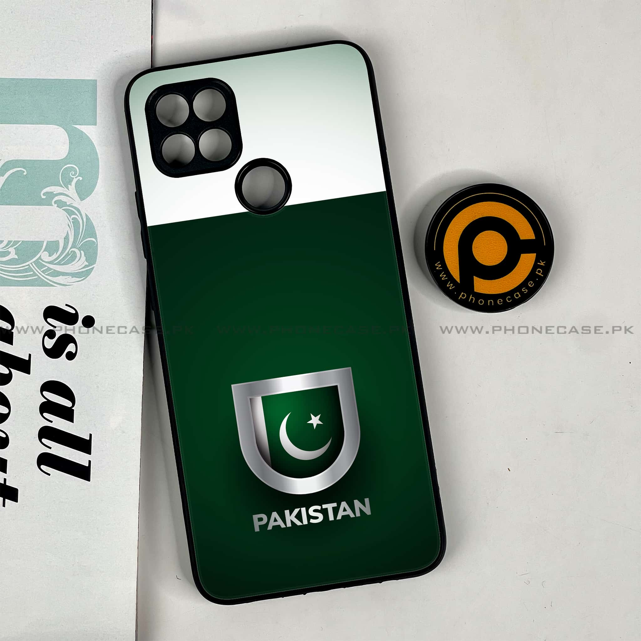 Oppo A15s - Pakistani Flag Series - Premium Printed Glass soft Bumper shock Proof Case