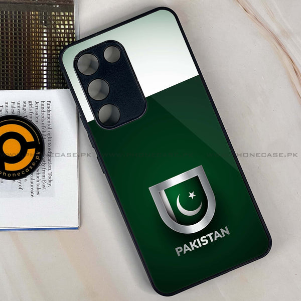 Vivo Y100 - Pakistani Flag  Design 4 - Premium Metal Printed soft Bumper shock Proof Case CS-31245