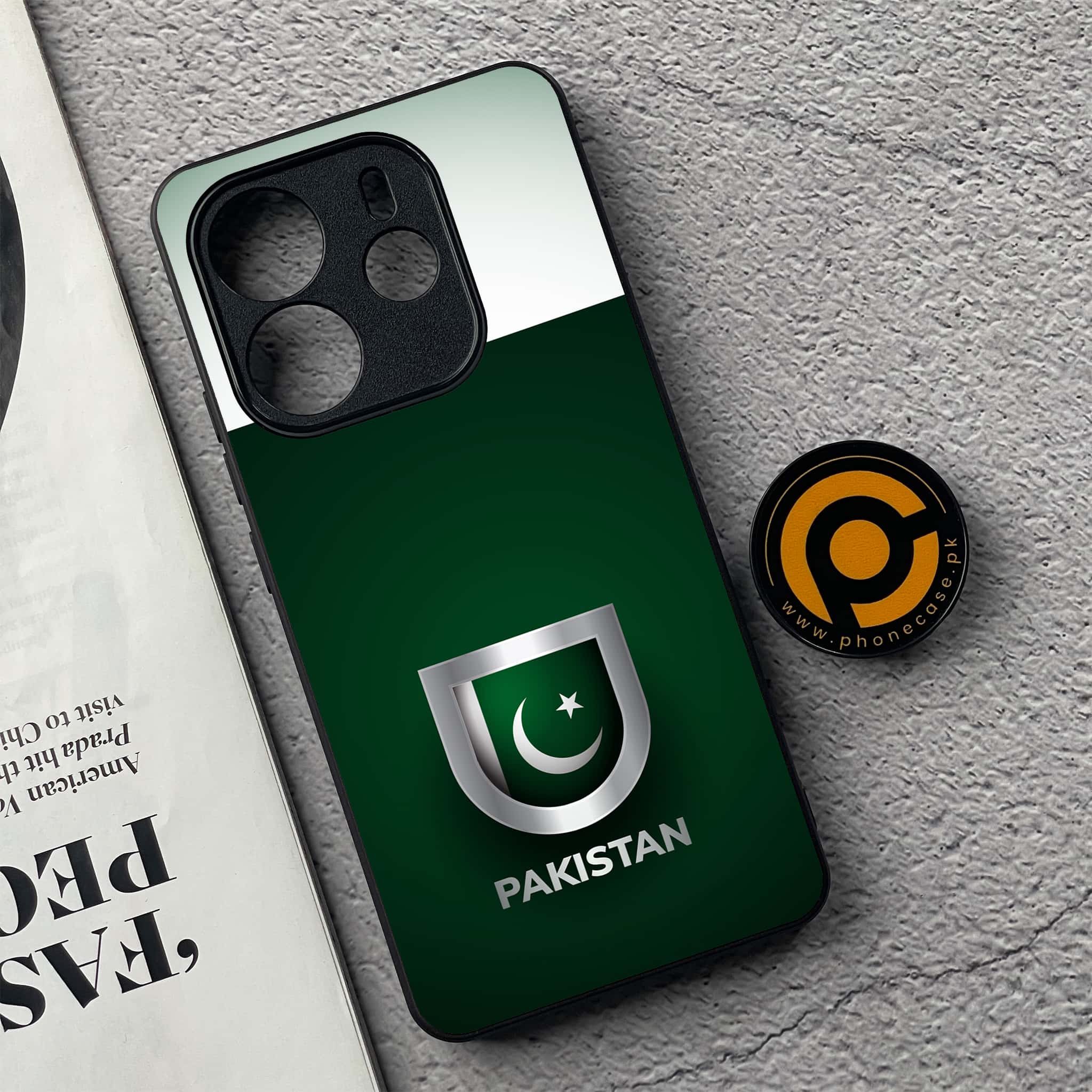 Xiaomi Redmi Note 14 - Pakistani Flag Series - Premium Printed Glass soft Bumper shock Proof Case
