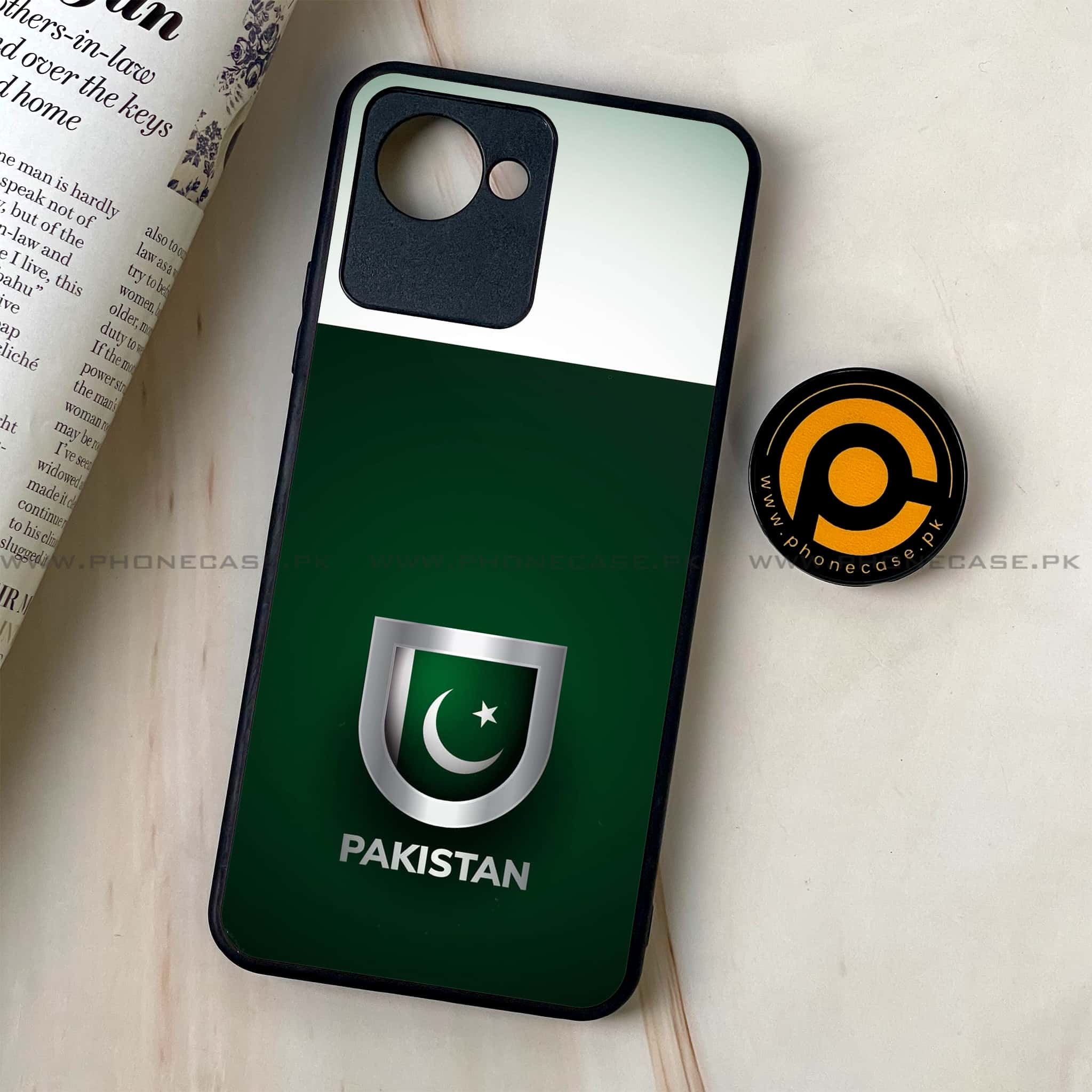 Realme C30 - Pakistani Flag Series - Premium Printed Glass soft Bumper shock Proof Case