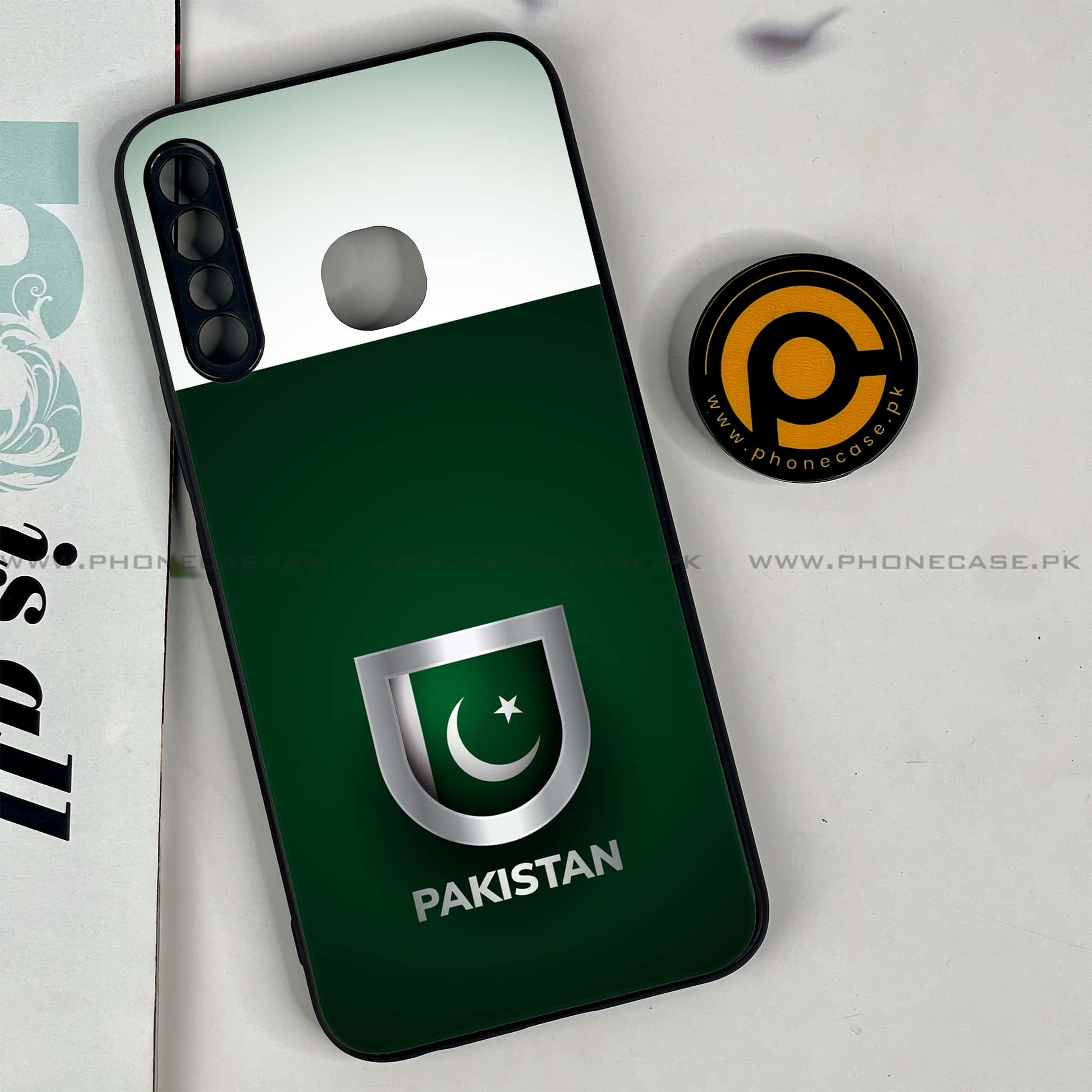 Infinix Hot 8 Lite - Pakistani Flag Series - Premium Printed Glass soft Bumper shock Proof Case