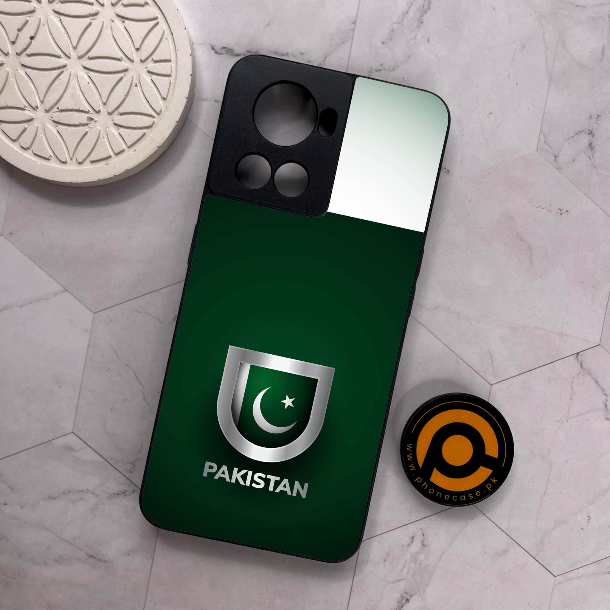 OnePlus 10R -   Pakistani Flag Series  -  Premium Metal Printed soft Bumper shock Proof Case
