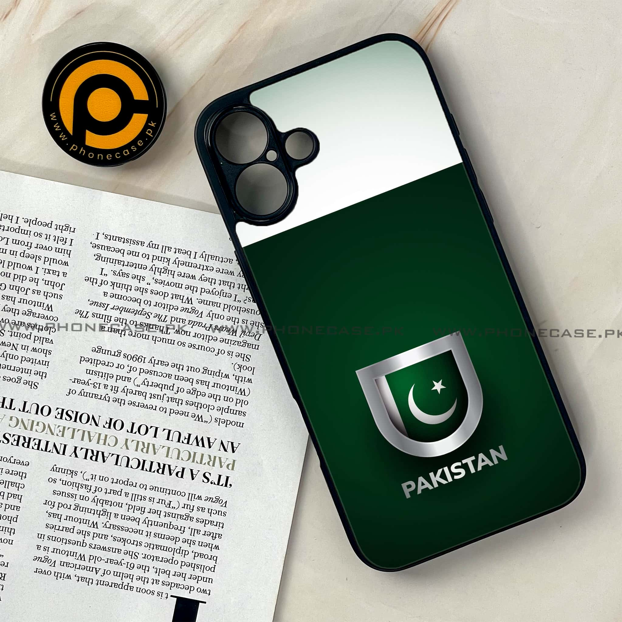 iPhone 16 - Pakistani Flag Series - Premium Printed Glass soft Bumper shock Proof Case