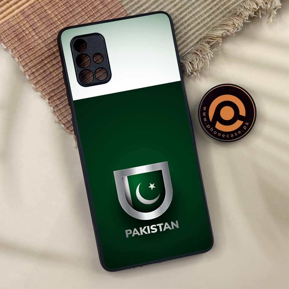 Samsung Galaxy A71 - Pakistani Flag Series - Premium Metal Printed soft Bumper shock Proof Case