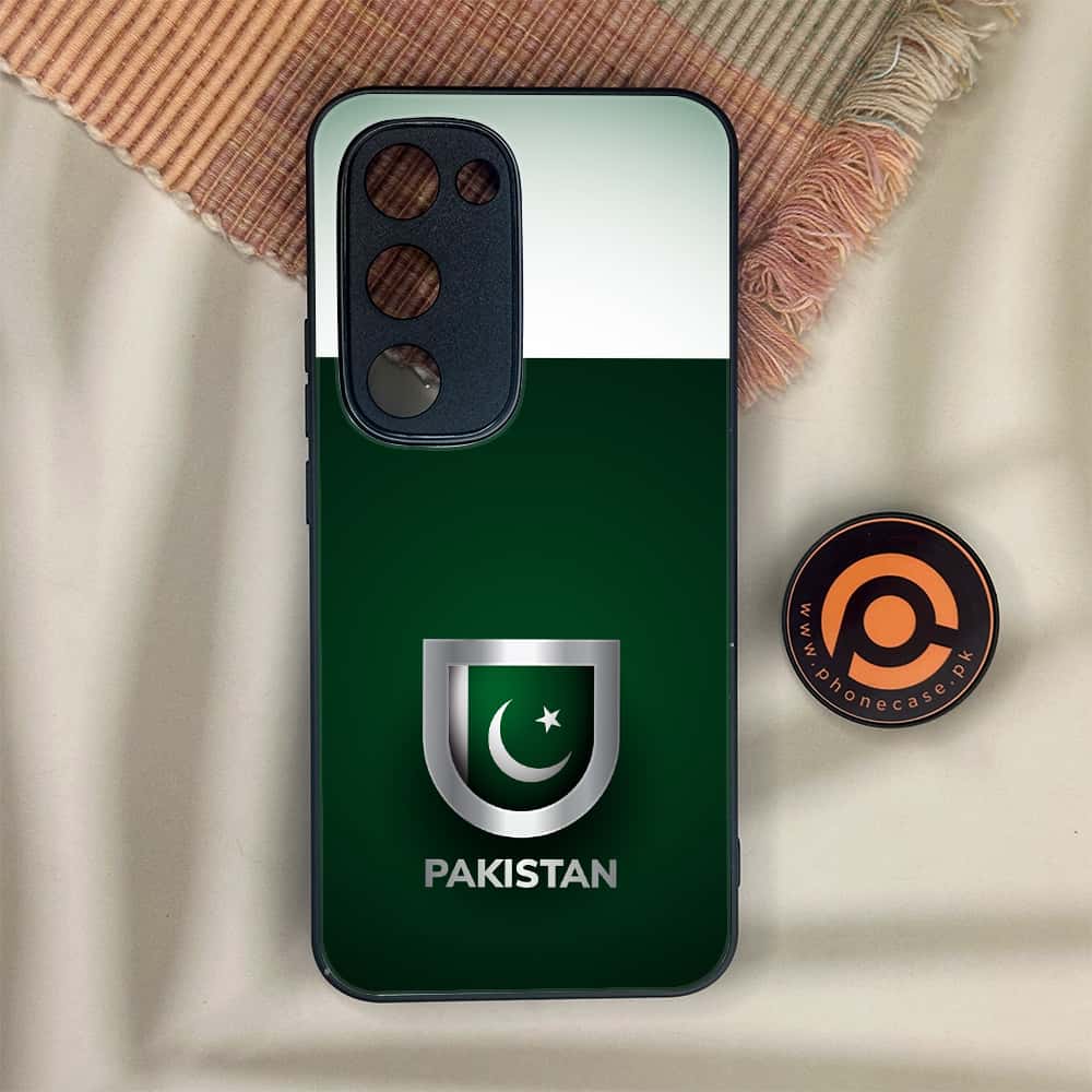Tecno Spark 40 Pro Plus - Pakistani Flag Series - Premium Metal Printed soft Bumper shock Proof Case