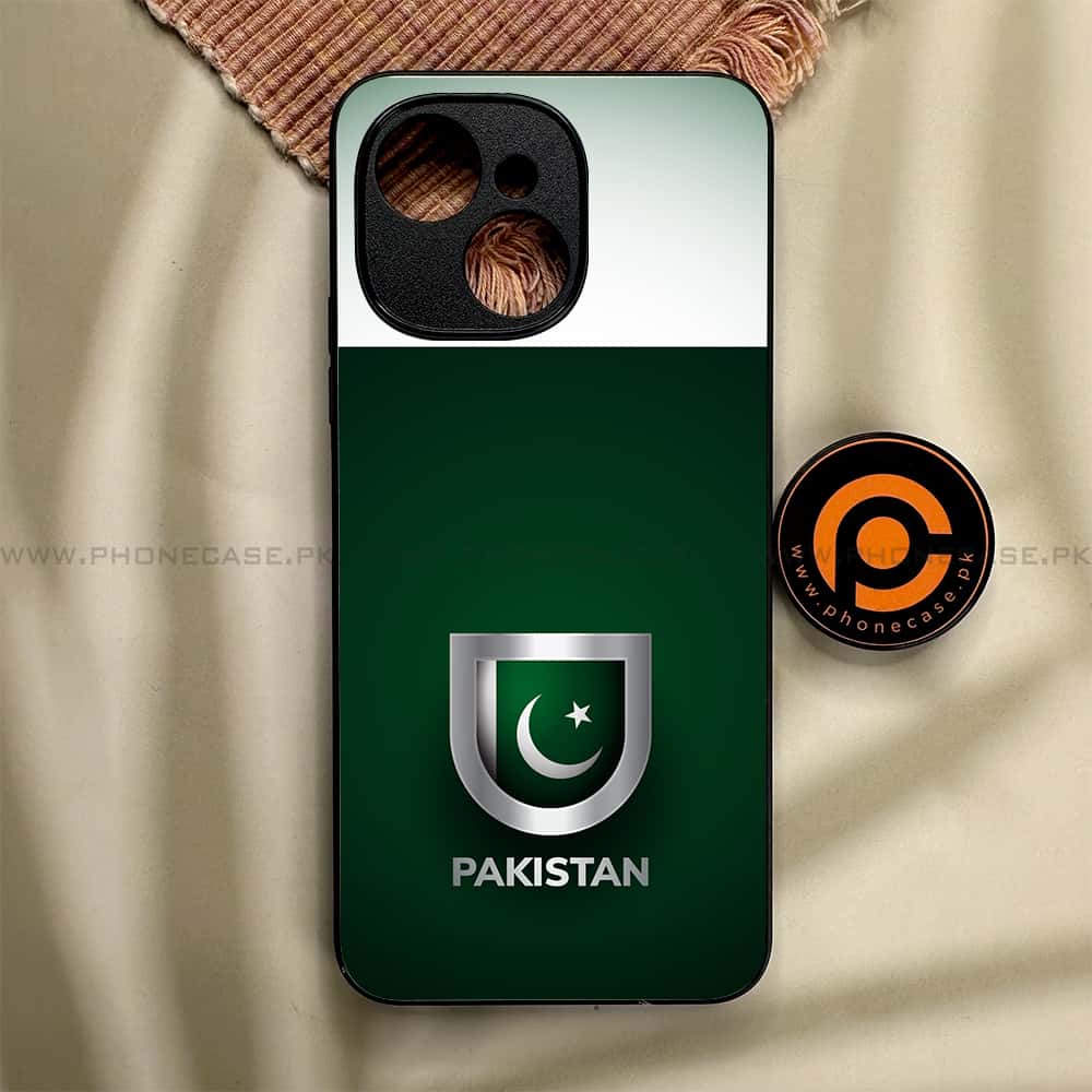 Tecno Spark 40C - Pakistani Flag Series - Premium Metal Printed soft Bumper shock Proof Case