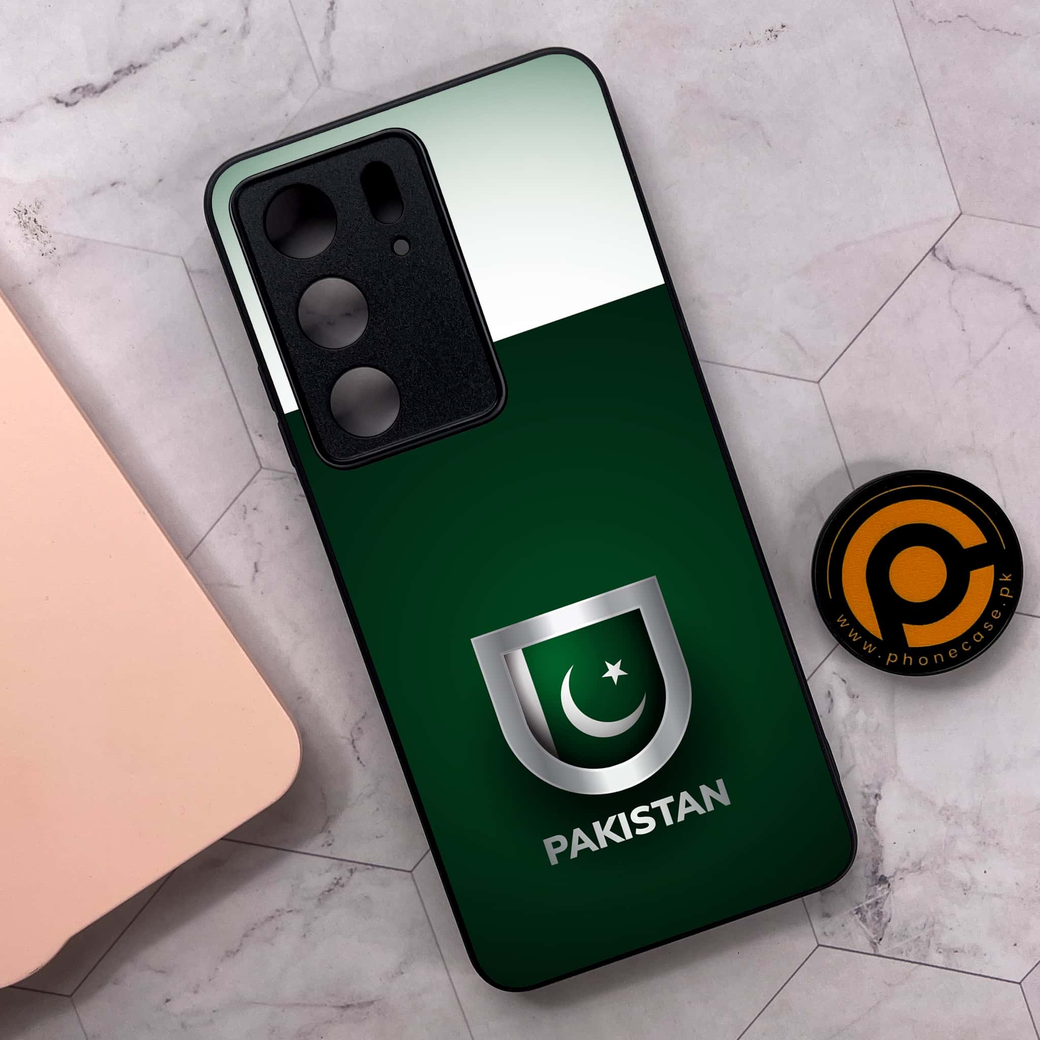 Realme C75x 4G - Pakistani Flag Series - Premium Metal Printed soft Bumper shock Proof Case