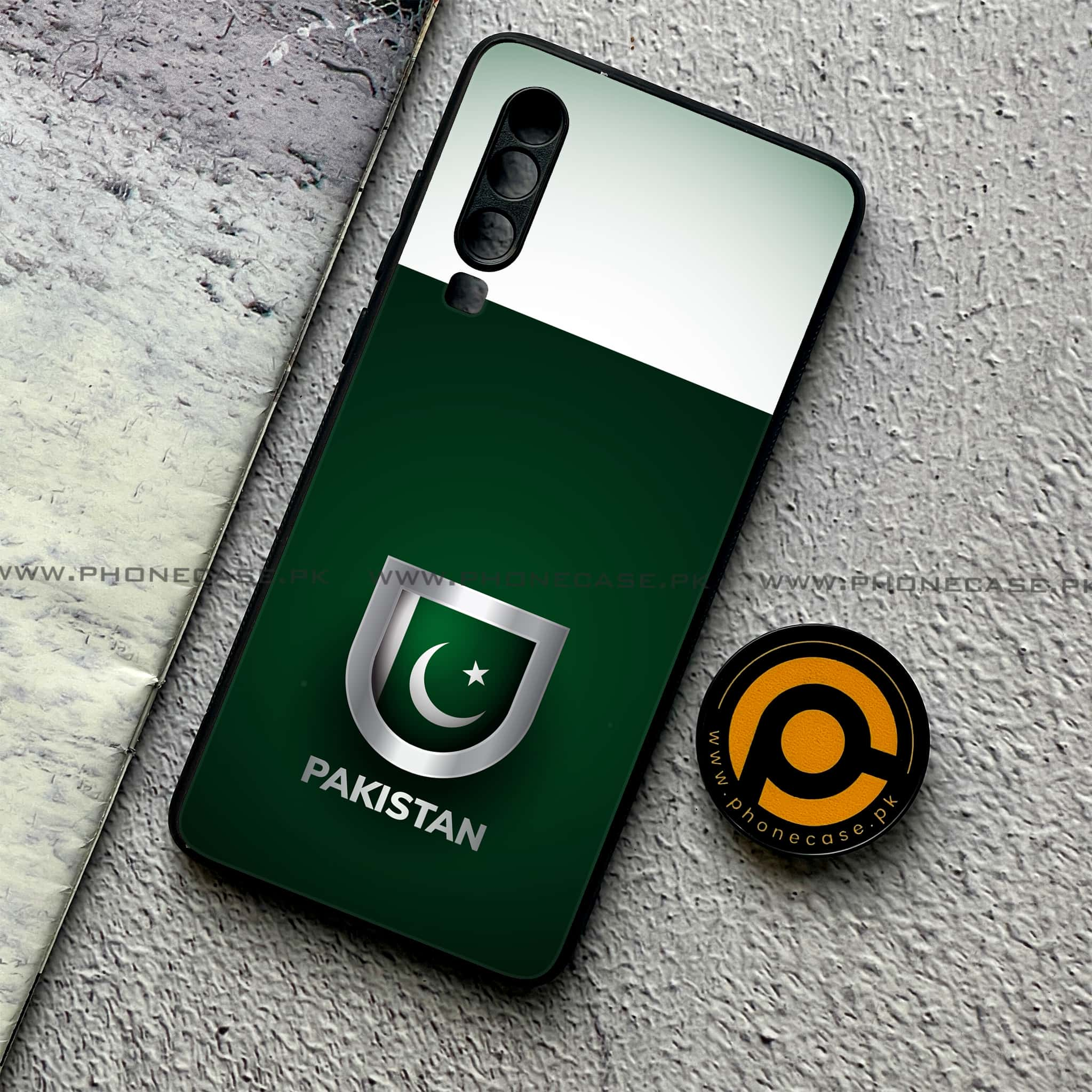 Huawei P30 - Pakistani Flag Series - Premium Printed Glass soft Bumper shock Proof Case