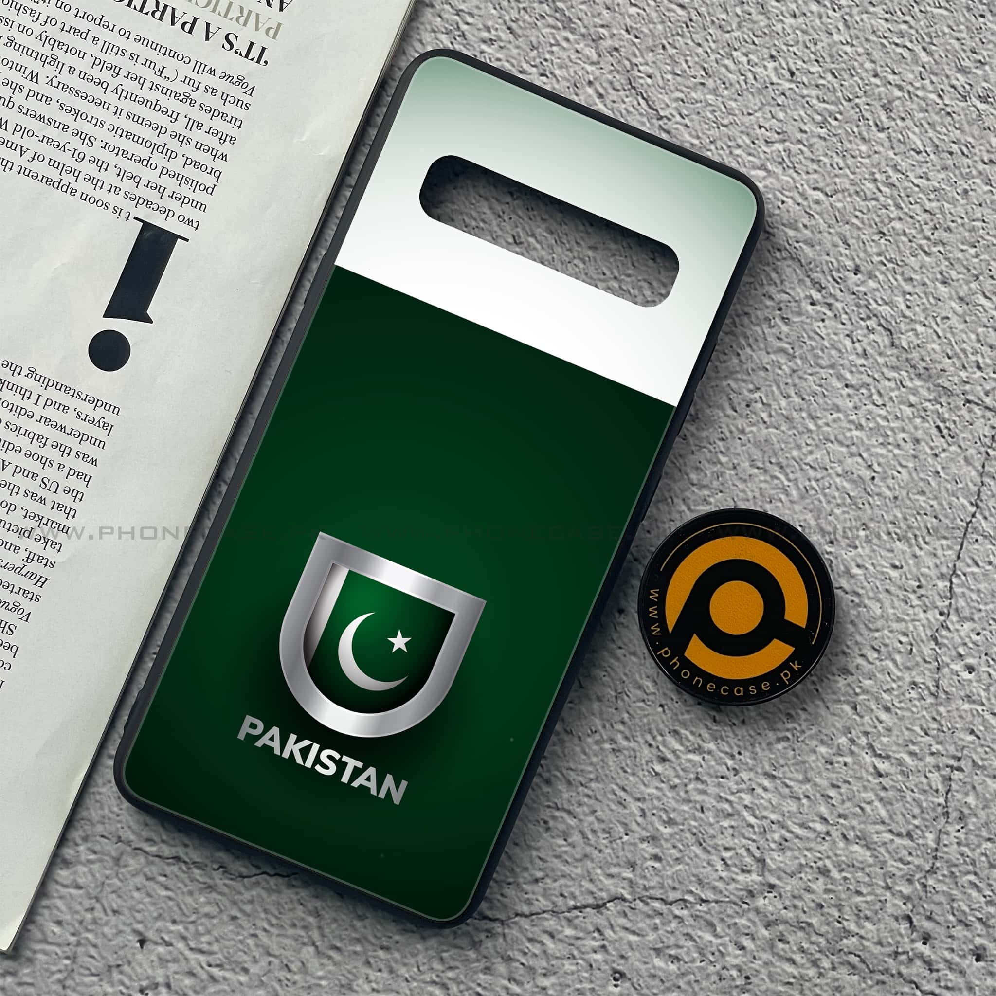 Samsung Galaxy S10 5G - Pakistani Flag Series - Premium Printed Glass soft Bumper shock Proof Case