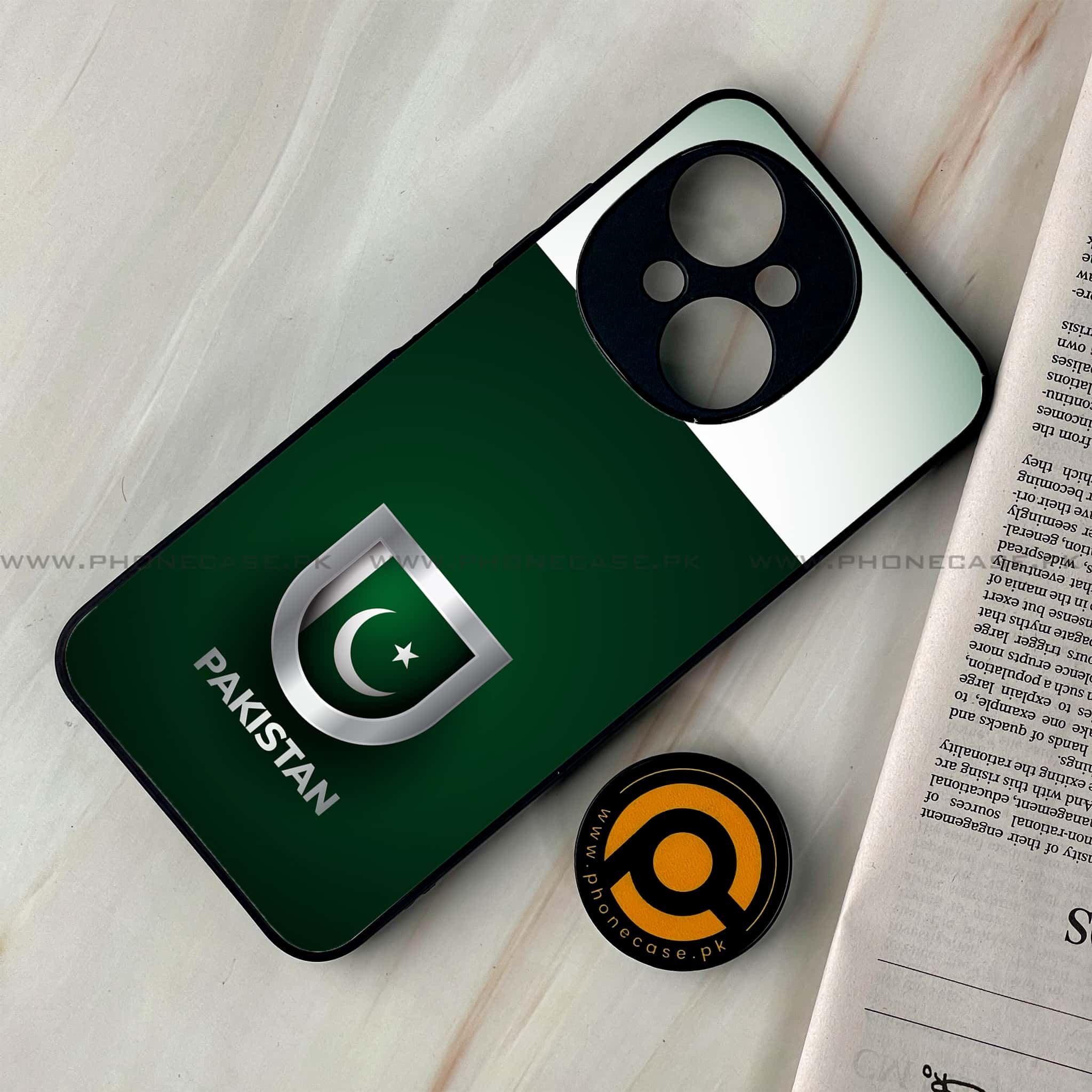 Tecno Spark Go 1 - Pakistani Flag Series - Premium Printed Glass soft Bumper shock Proof Case