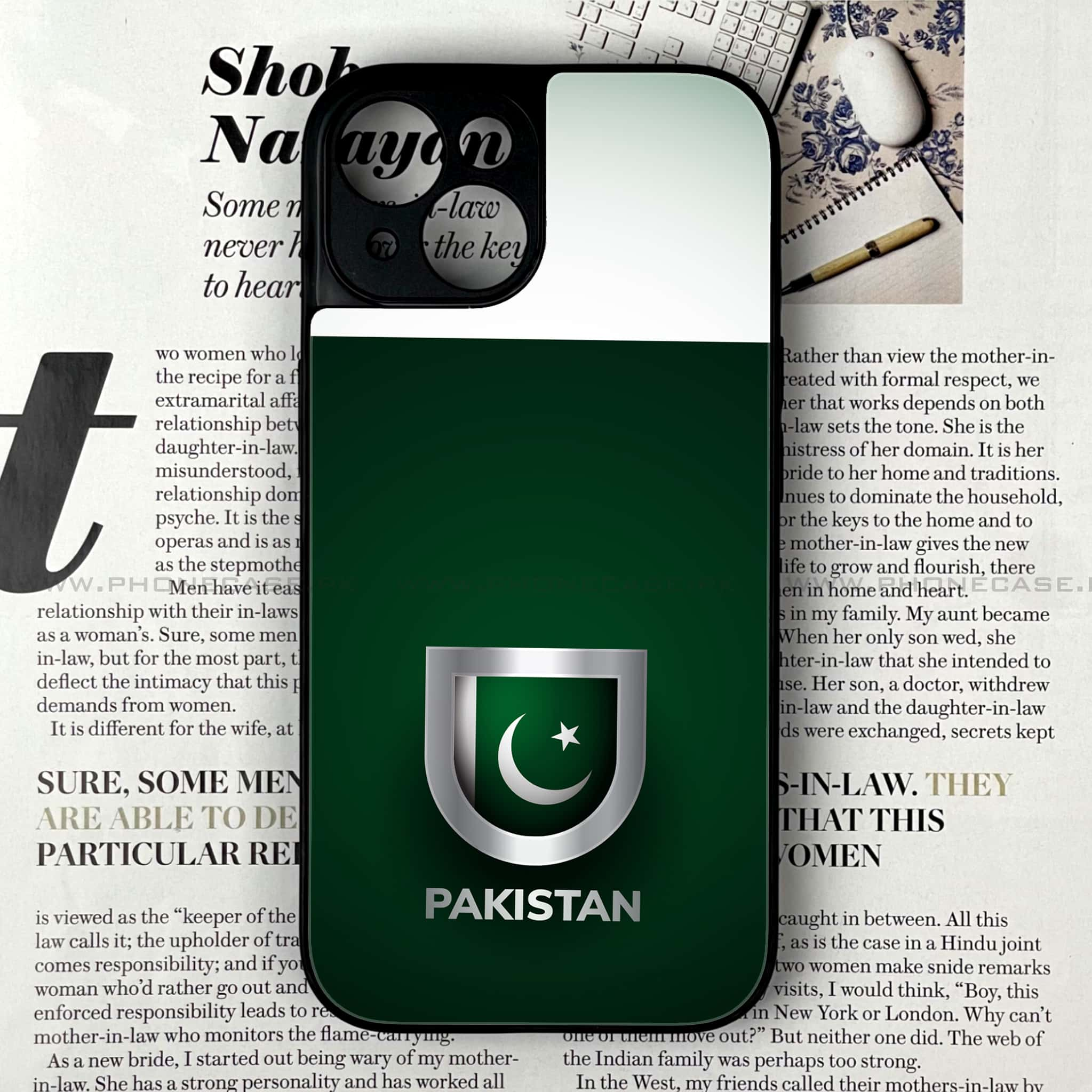 iPhone 15 - Pakistani Flag Series - Premium Printed Glass soft Bumper shock Proof Case