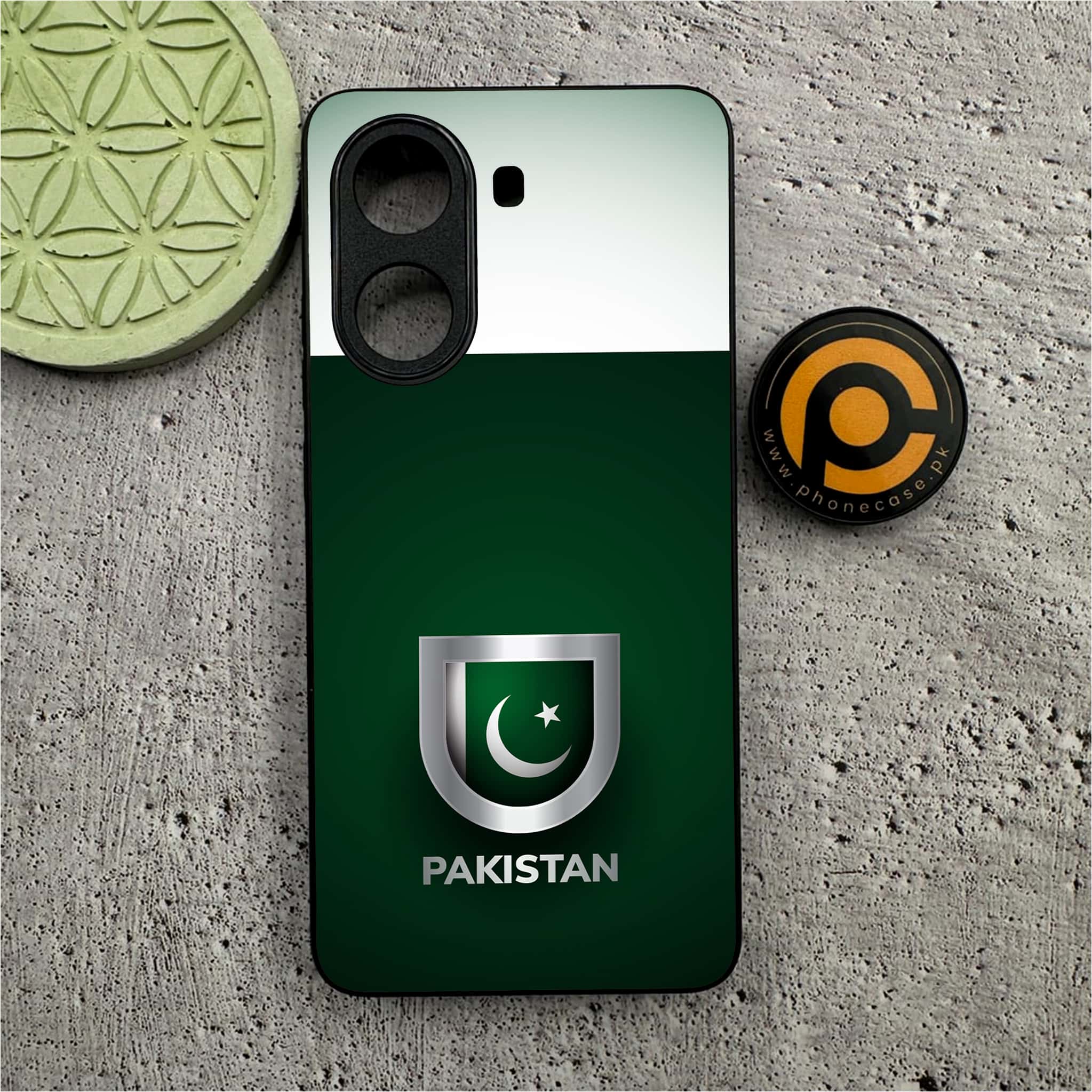 Xiaomi Redmi Turbo 4 - Pakistani Flag Series - Premium Metal Printed soft Bumper shock Proof Case