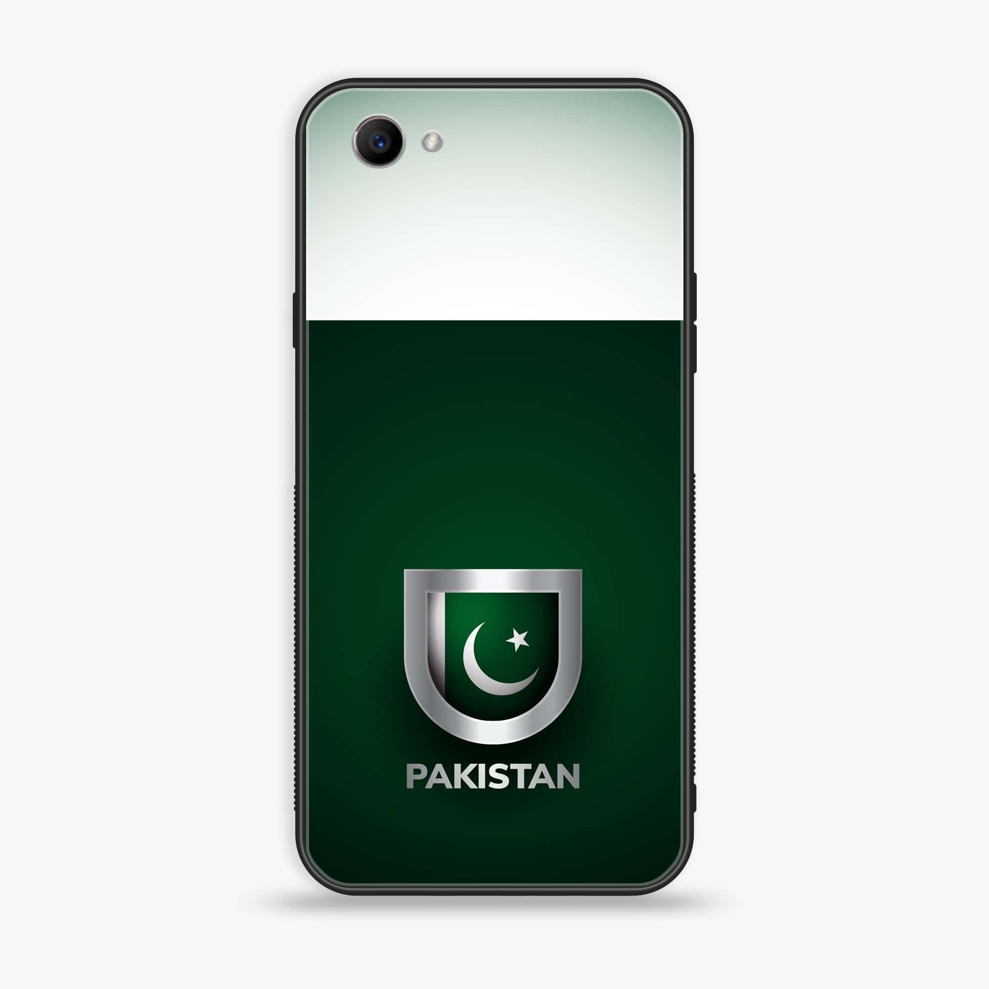 Oppo F7 Youth - Pakistani Flag Series - Premium Printed Glass soft Bumper shock Proof Case