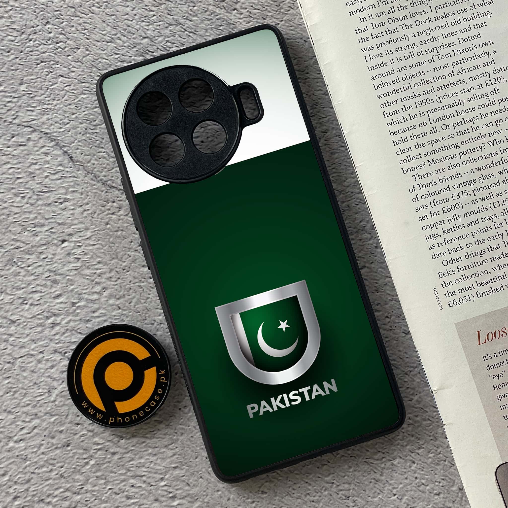 Tecno Spark 20 pro plus - Pakistani Flag Series - Premium Printed Glass soft Bumper shock Proof Case