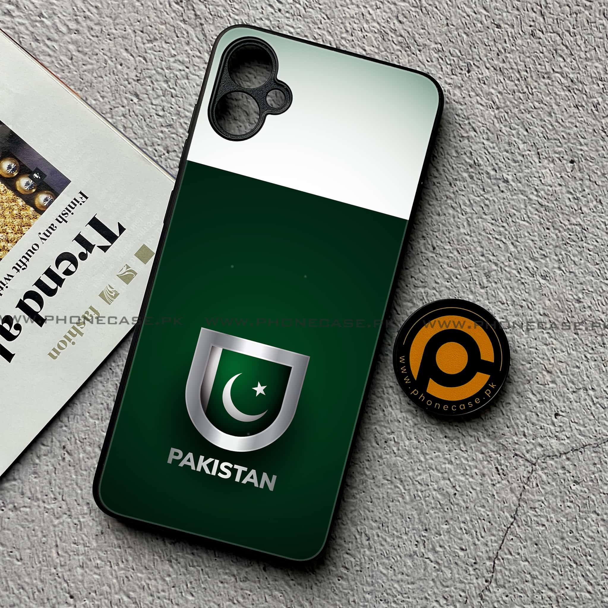 Samsung Galaxy A05 - Pakistani Flag Series - Premium Metal Printed soft Bumper shock Proof Case
