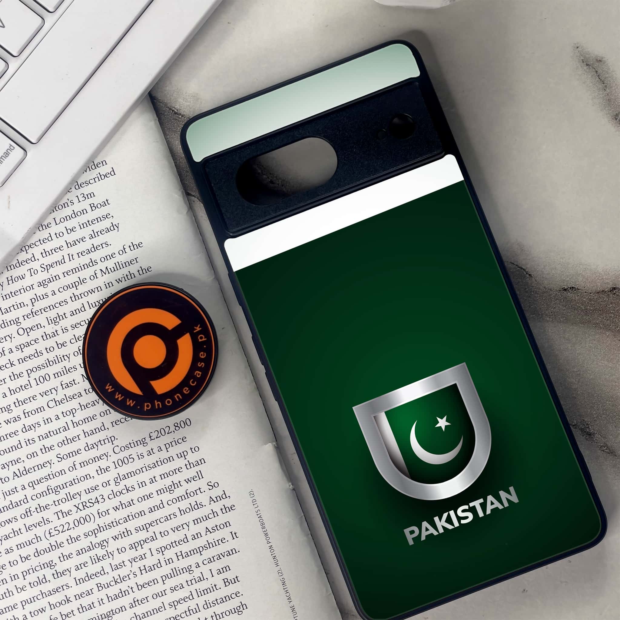 Google Pixel 7 - Pakistani Flag Series - Premium Metal Printed soft Bumper Shock Proof Case