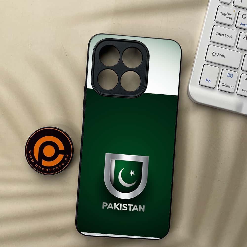 Honor X5b Plus - Pakistani Flag Series - Premium Metal  Printed soft Bumper shock Proof Case