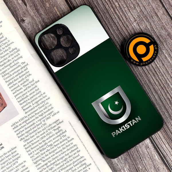 Xiaomi Redmi 12 - Pakistani Flag  Design 4  - Premium Metal Printed soft Bumper shock Proof Case CS-34661