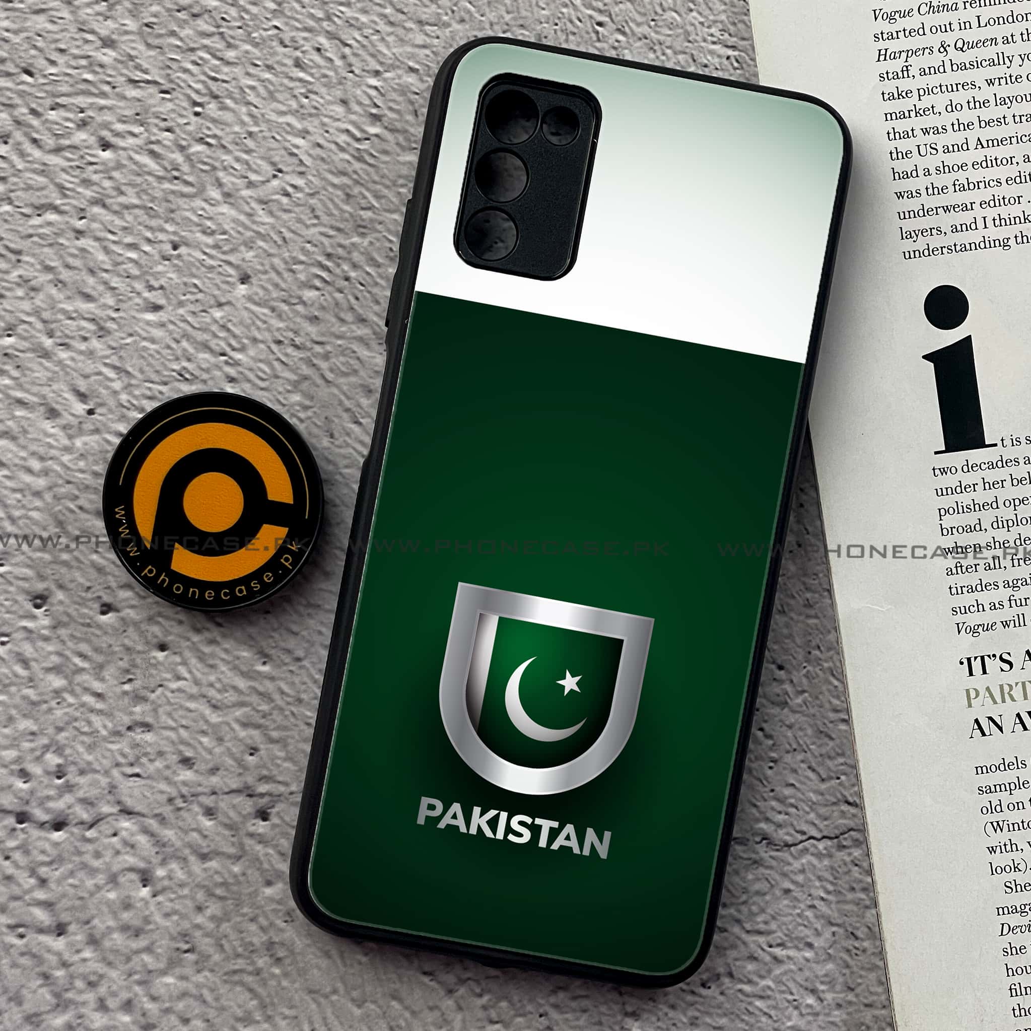Samsung Galaxy A02s - Pakistani Flag Series - Premium Printed Metal soft Bumper shock Proof Case
