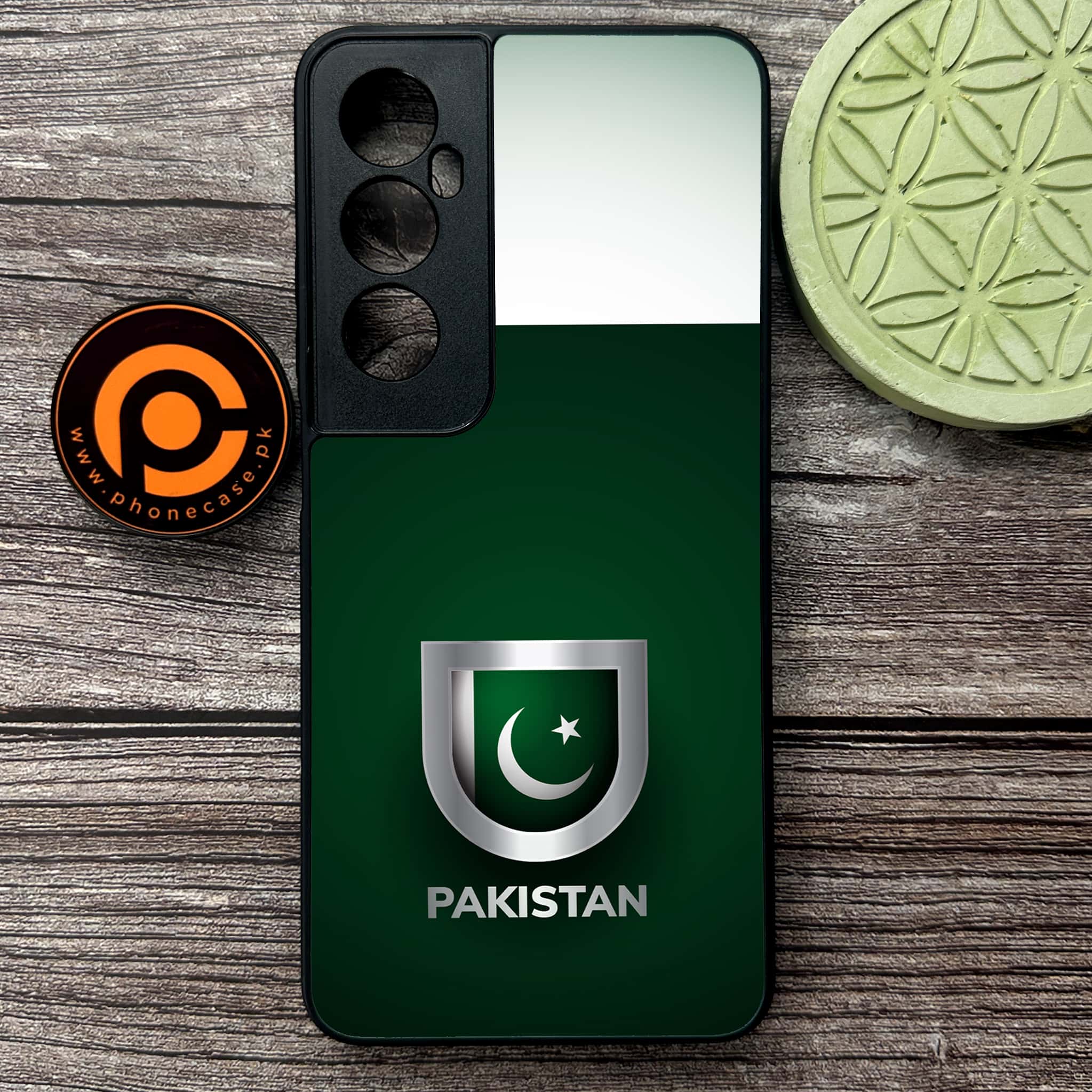 Realme C65  - Pakistani Flag Series - Premium Metal Printed soft Bumper shock Proof Case