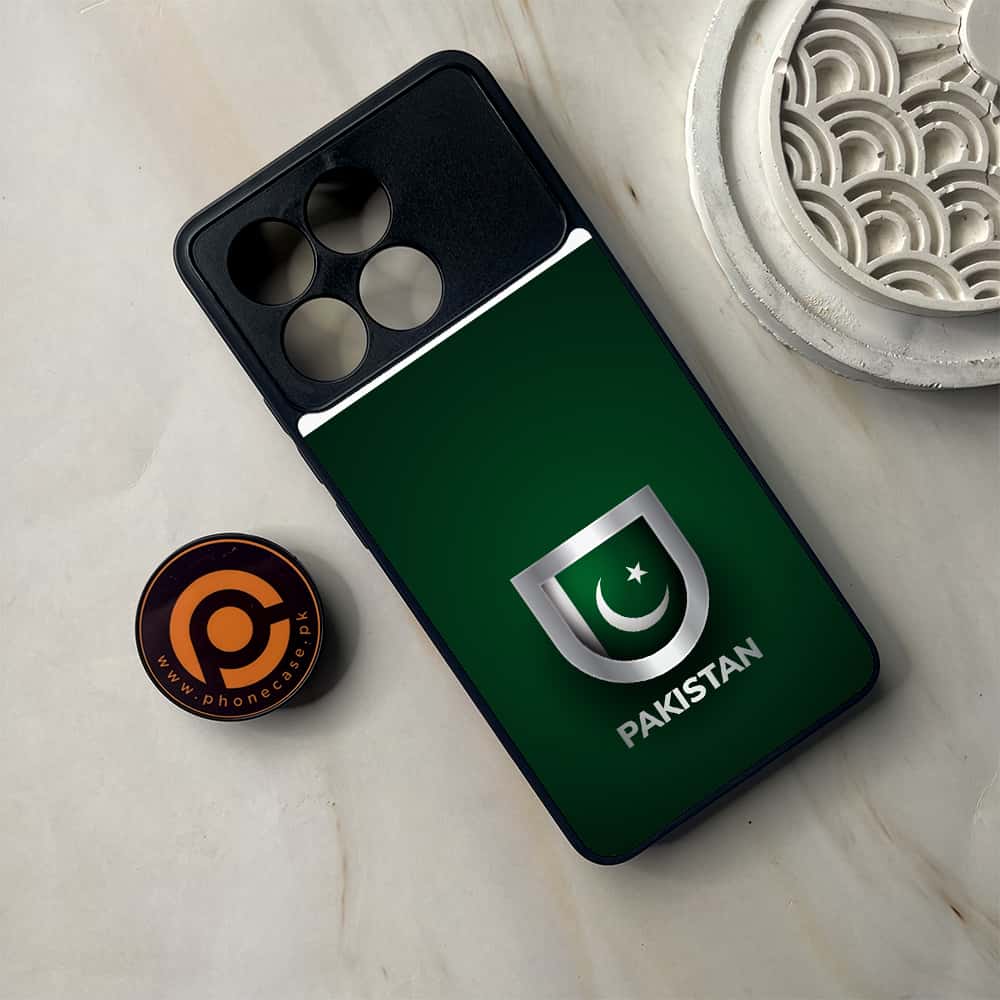 Xiaomi Poco F6 Pro - Pakistani Flag Series - Premium Metal Printed soft Bumper shock Proof Case