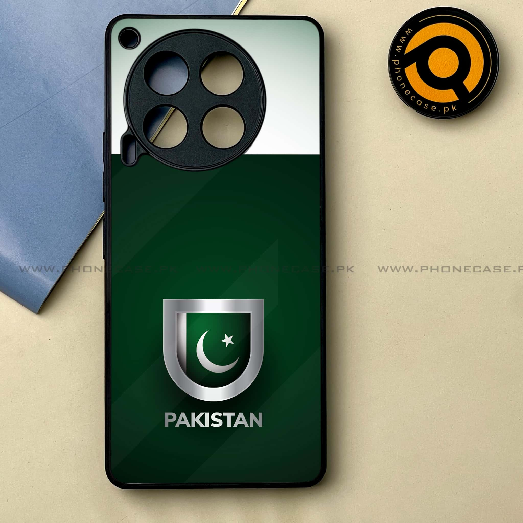 Tecno Camon 30 - Pakistani Flag Series -  Premium Printed Metal soft Bumper shock Proof Case