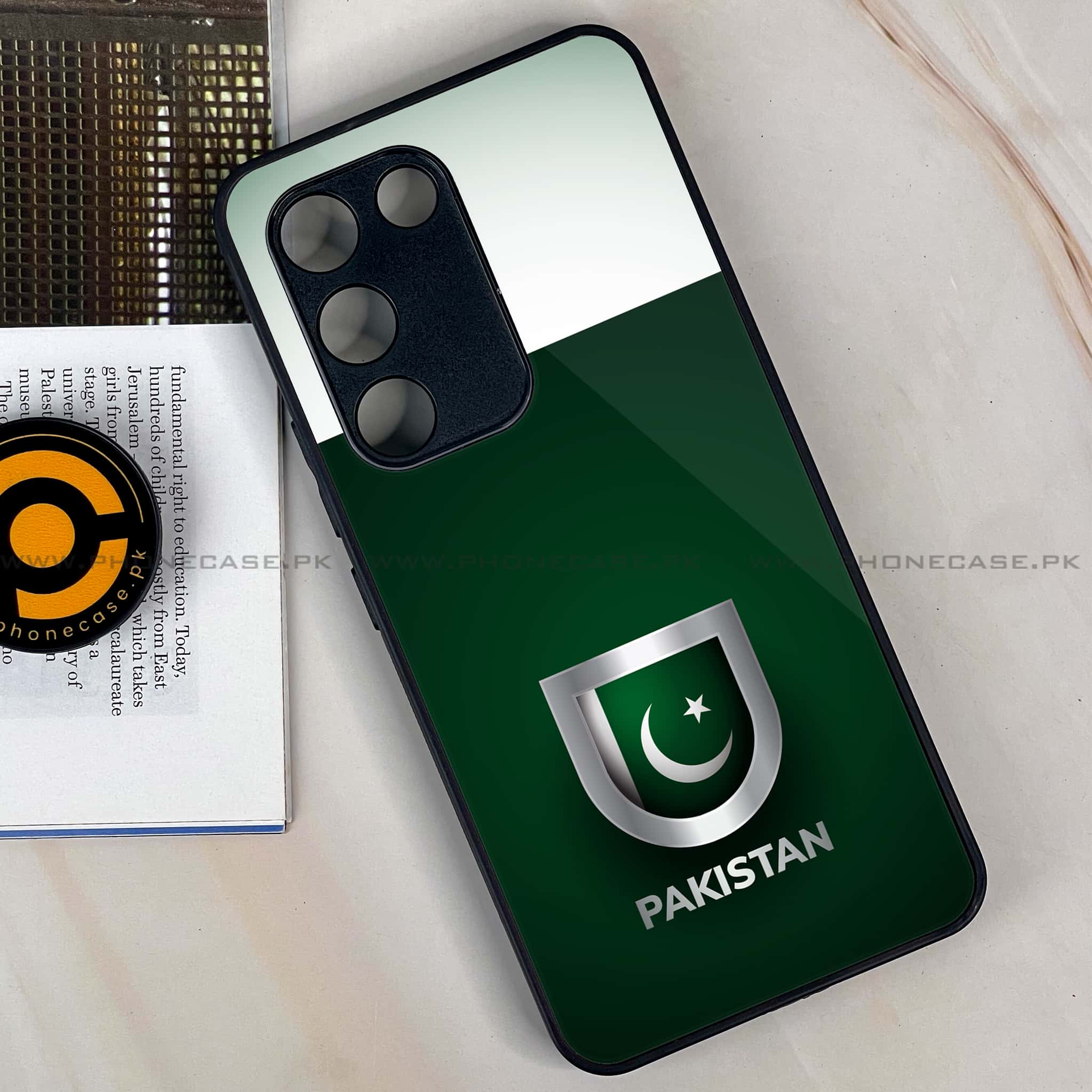 Vivo Y200e - Pakistani Flag Series - Premium Metal Printed soft Bumper shock Proof Case